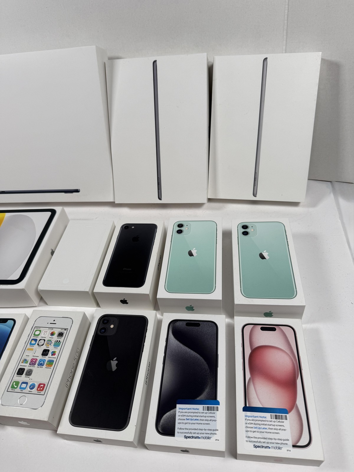 Apple Lot Empty Boxes Only IPhone IPad MacBook Air Apple TV 4K Set Mixed 14