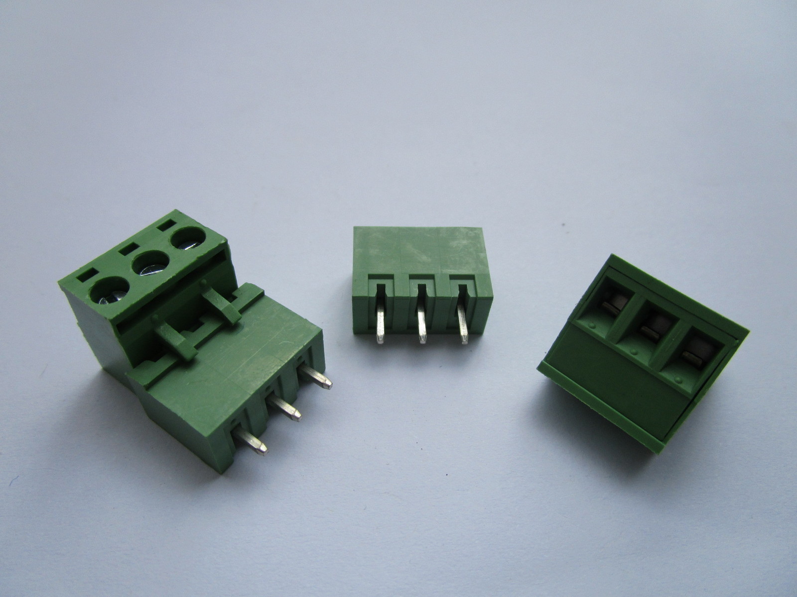 20 pcs 5.08mm Close Straight 3 pin Screw Terminal Block Connector Pluggable Type