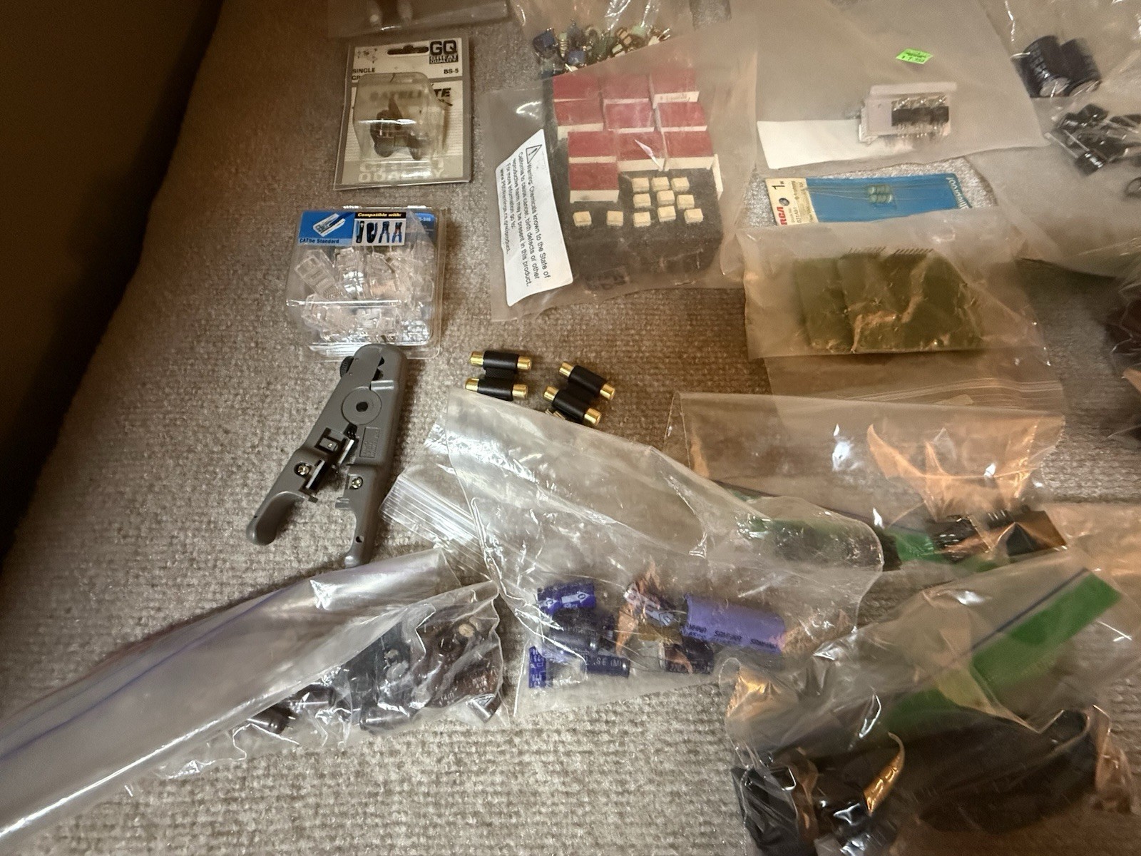 Mixed Electronics Components Lot Inductors Relays LEDs Resistors Transformers