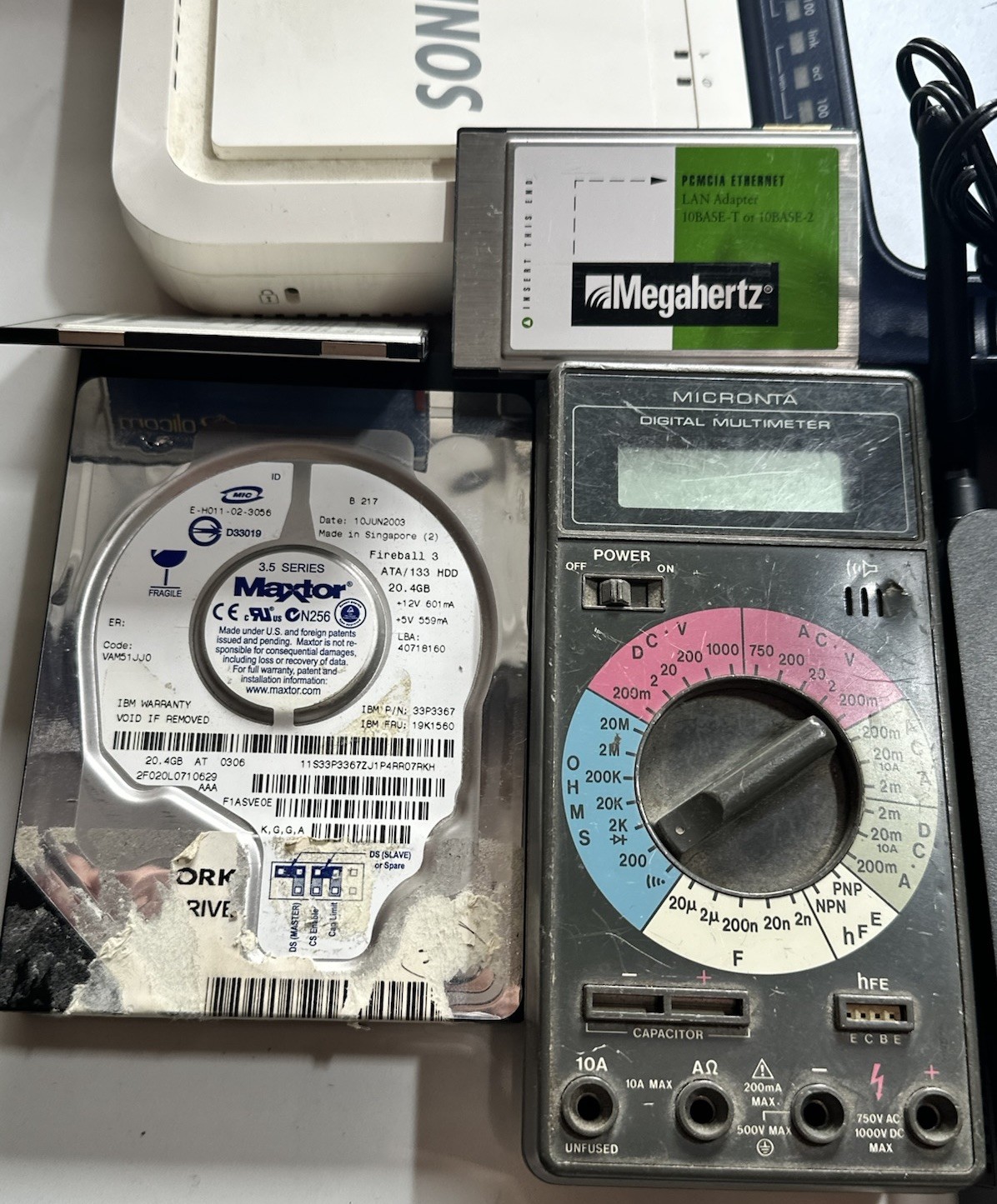 Electronics Mixed Lot Untested SonicWall Nortel Cisco Arris HDD Multimeter Etc