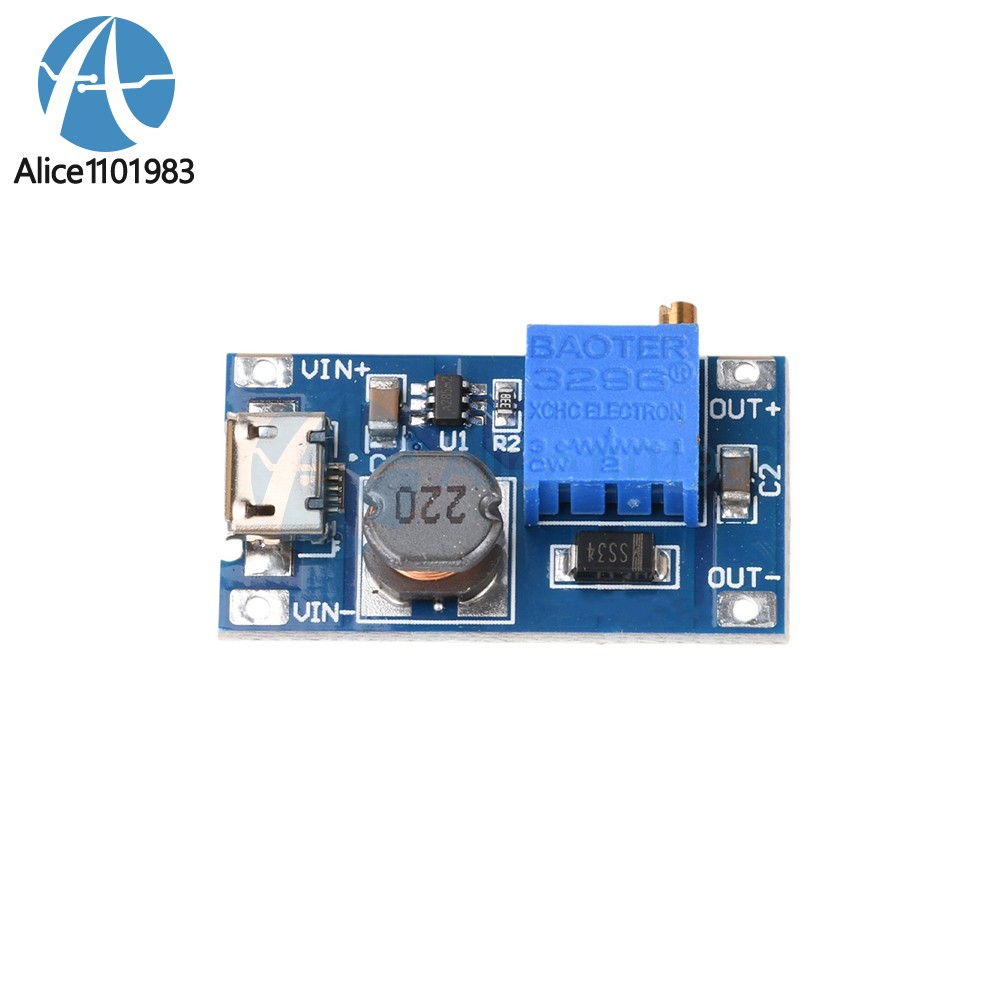 5PCS 2A booster board DC-DC step-up module 2/24V to 5/9/12 / 28V Replace XL6009