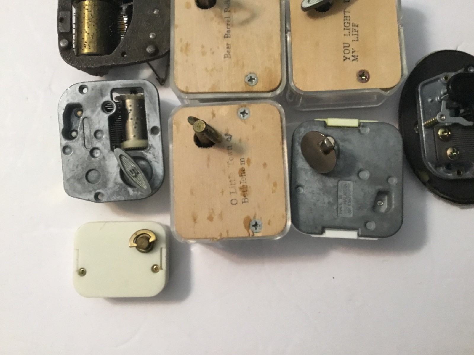 Lot of Seven Music Box Replacement units Read description for list