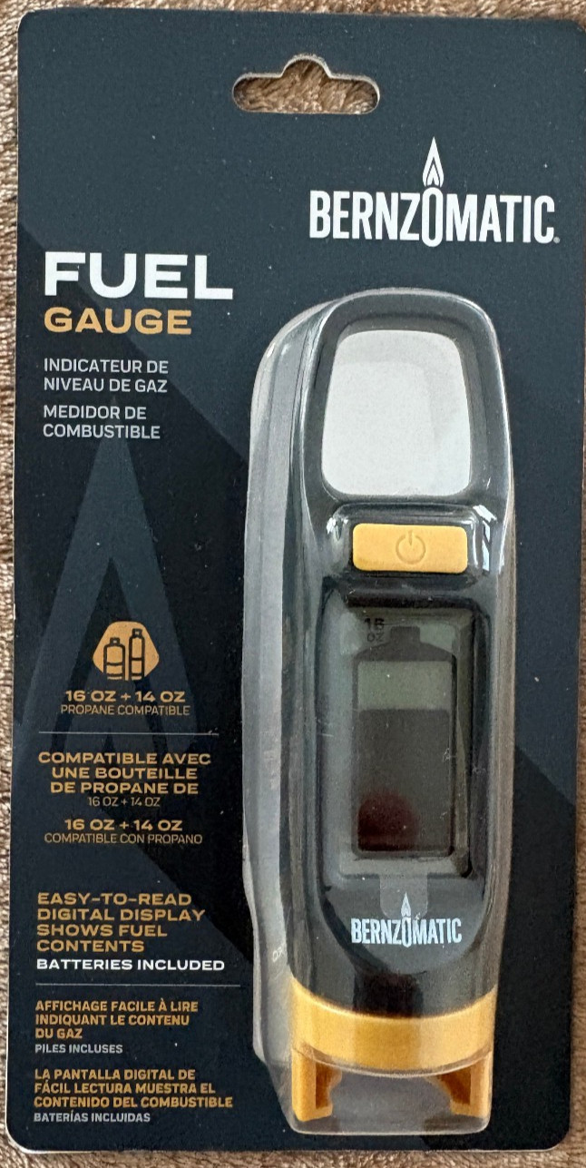 BernzOmatic Digital Fuel Gauge; LED Display Propane 16 oz+14oz Compatible