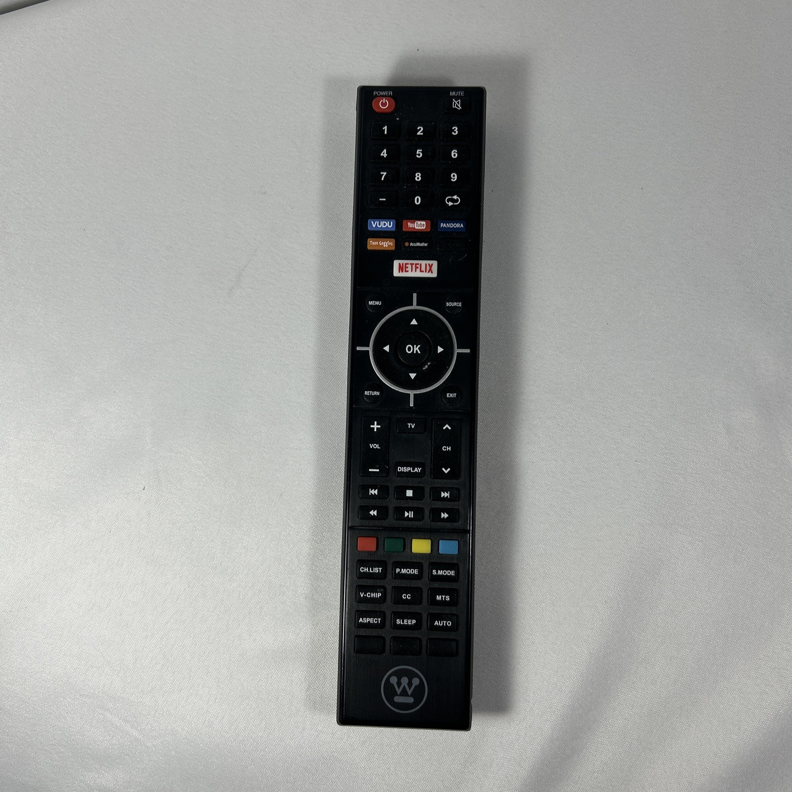 Westinghouse LCD TV Remote Model WD65NC4190, WE55UC4200 No Battery Cover