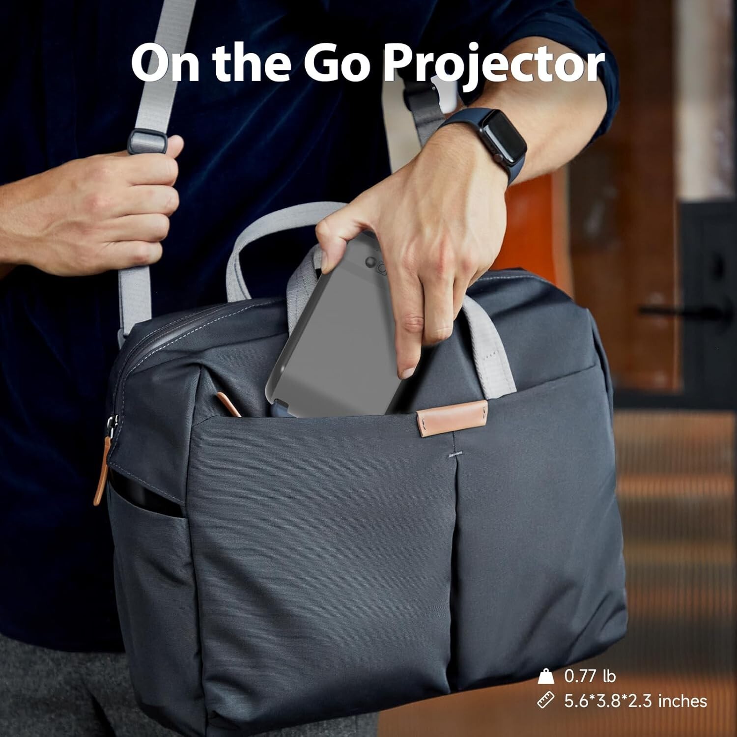 Mini Projector for Outdoor Portable Projectors,SmartPhone Screen Can be Mirrored