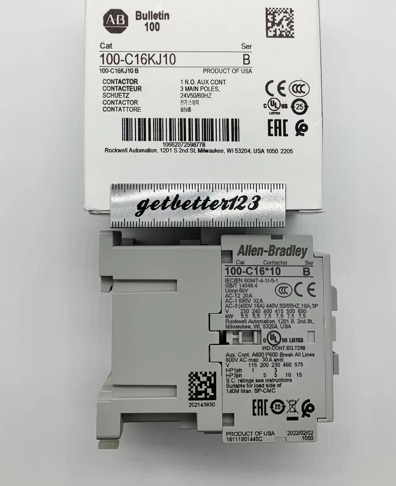 1pc Allen-Bradley 100-C16*10 100-C16KJ10 AB contactor 24VAC Normally open