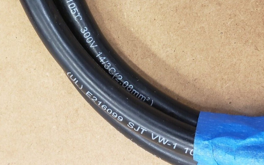 NEUTRIK POWERCON NAC3FCA 14/3 300V SJT Cable 5ft