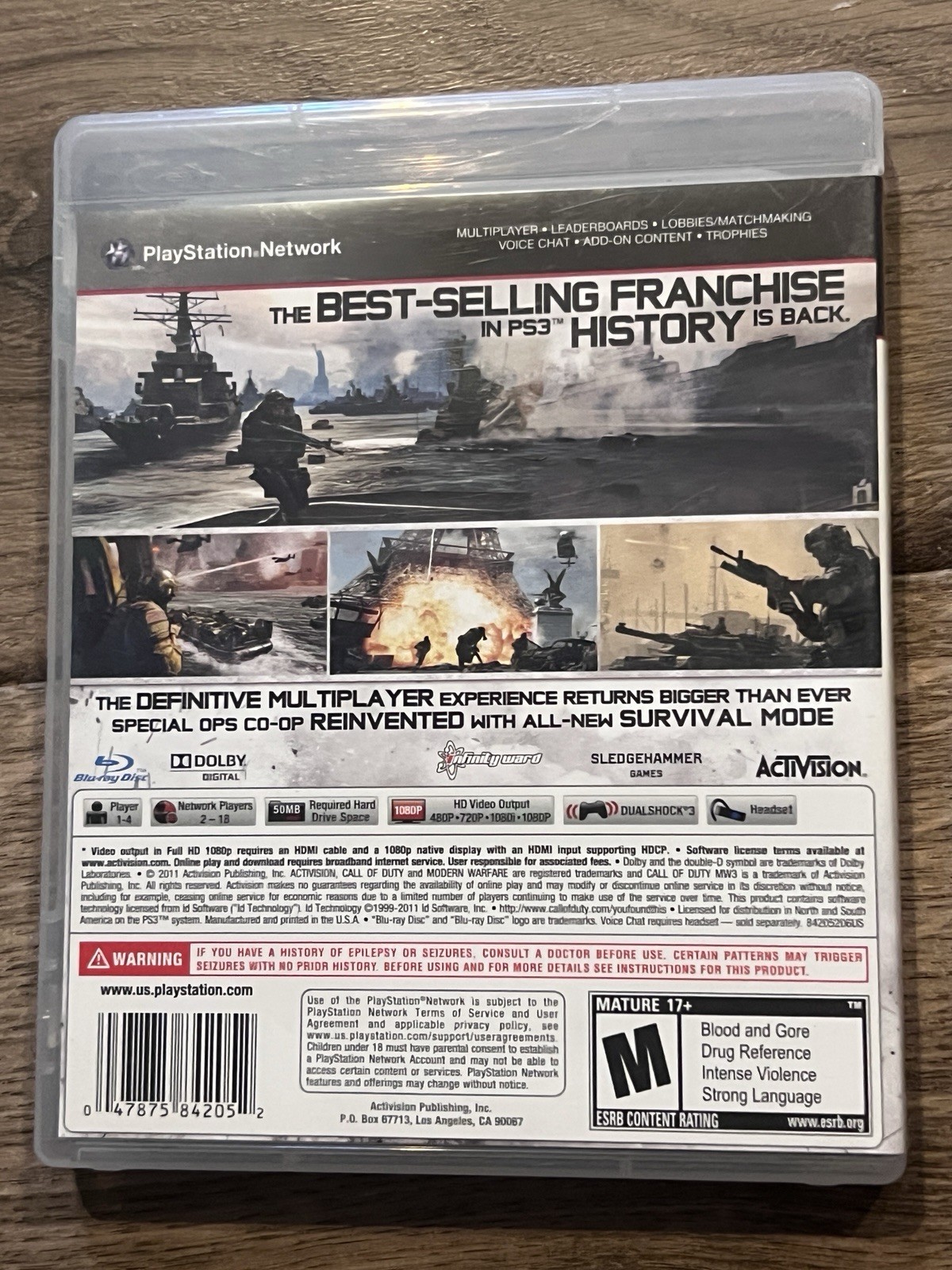 Call of Duty: Modern Warfare 3 (Sony PlayStation 3, 2011) CIB