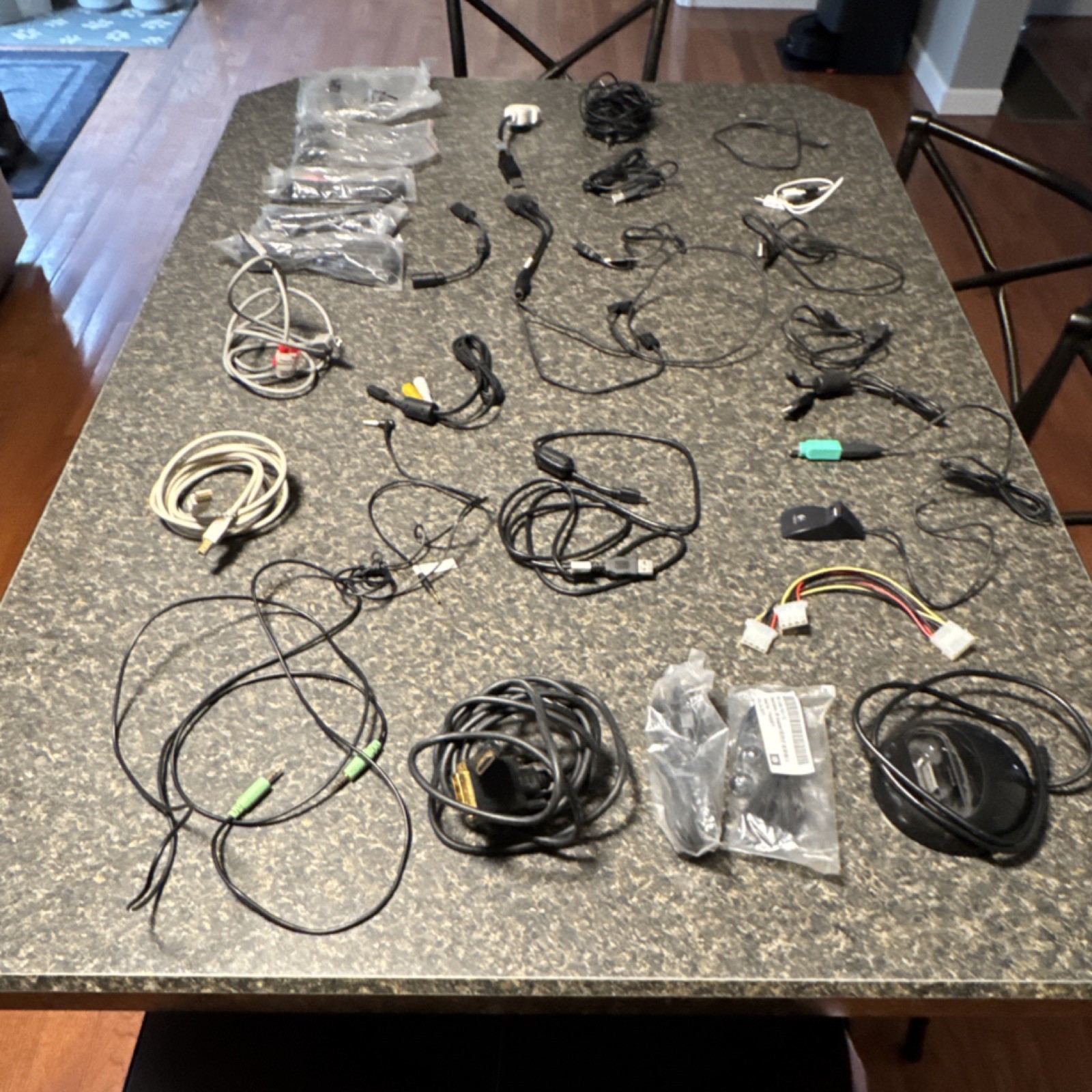 Logitech Cable Lot with Various Connectors – USB, Audio, Video, Power, Docking