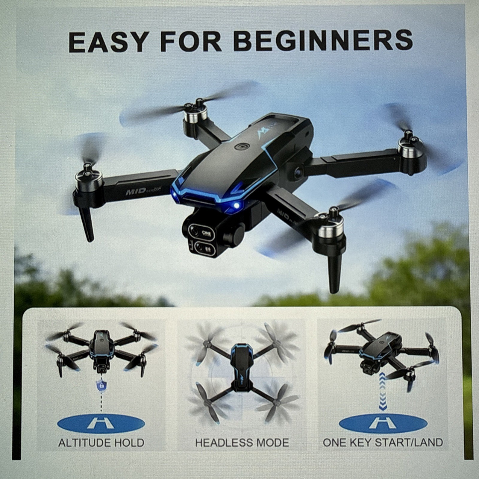 Drone M10 1080P HD Professional Foldable Quadcopter Brushless Obstacle Avoidance