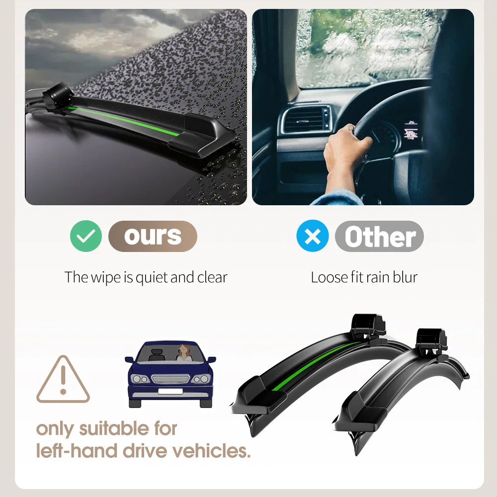 For BMW 1 Series E81 E82 E87 E88 F20 F21 2004-2019 Front Windshield Wiper Blades