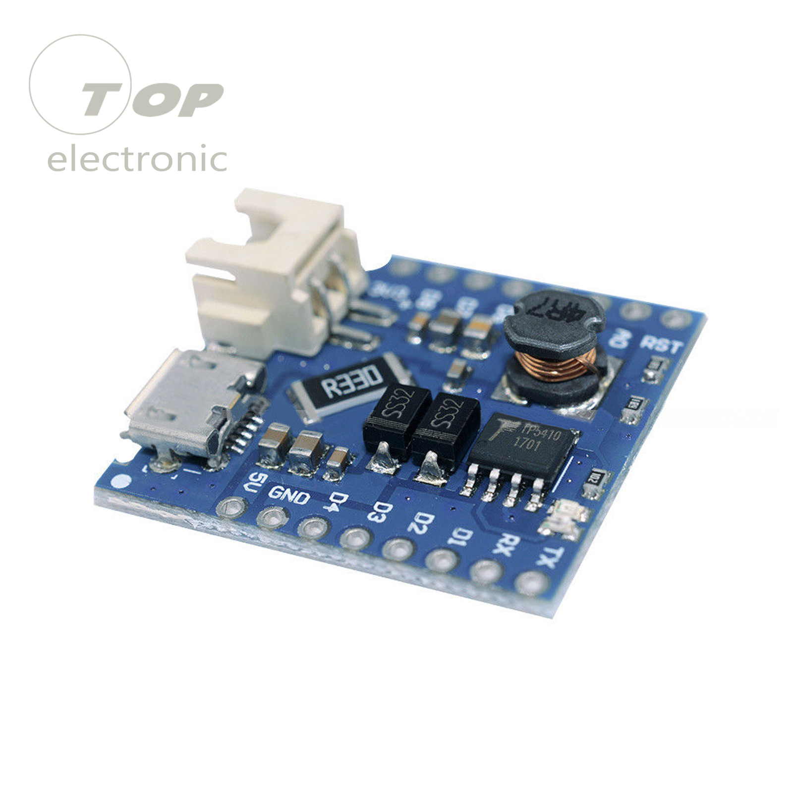 Battery Shield For WeMos D1 mini single lithium battery charging & boost