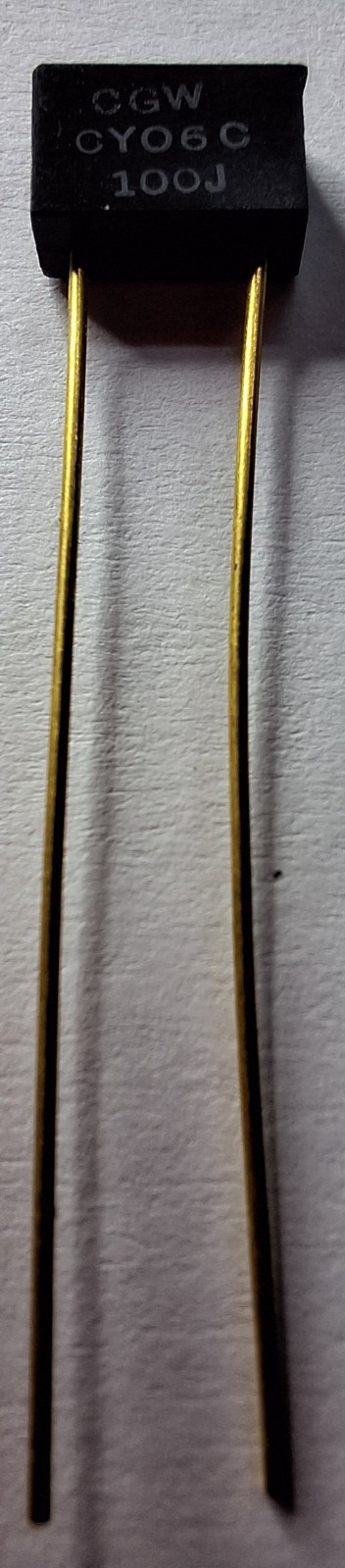 CY06 Precision Glass Capacitor with gold-plated radial leads