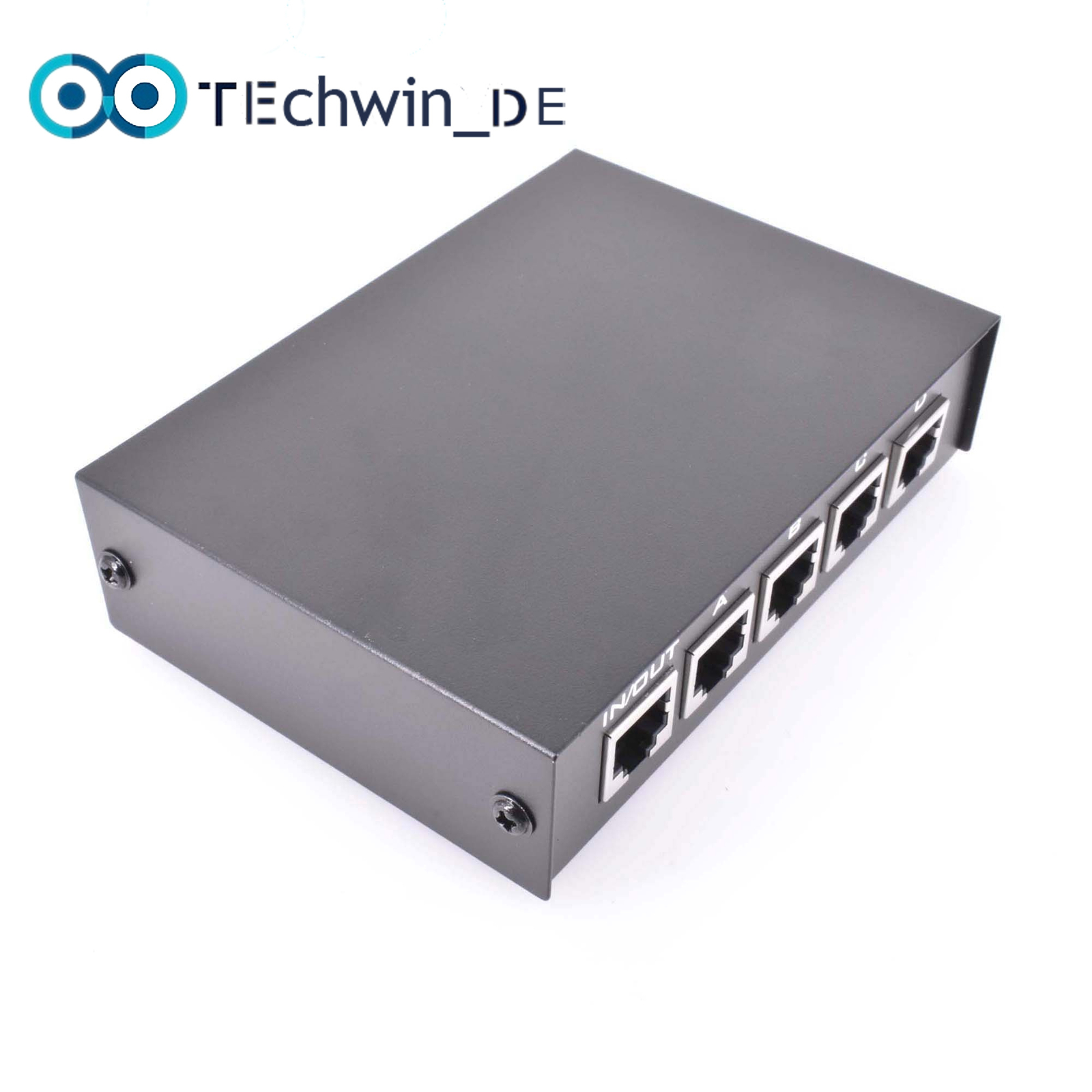 4 Port 8P8C RJ45 Manual Sharing Networking Switch Box Adapter MT-RJ45-4 Box New