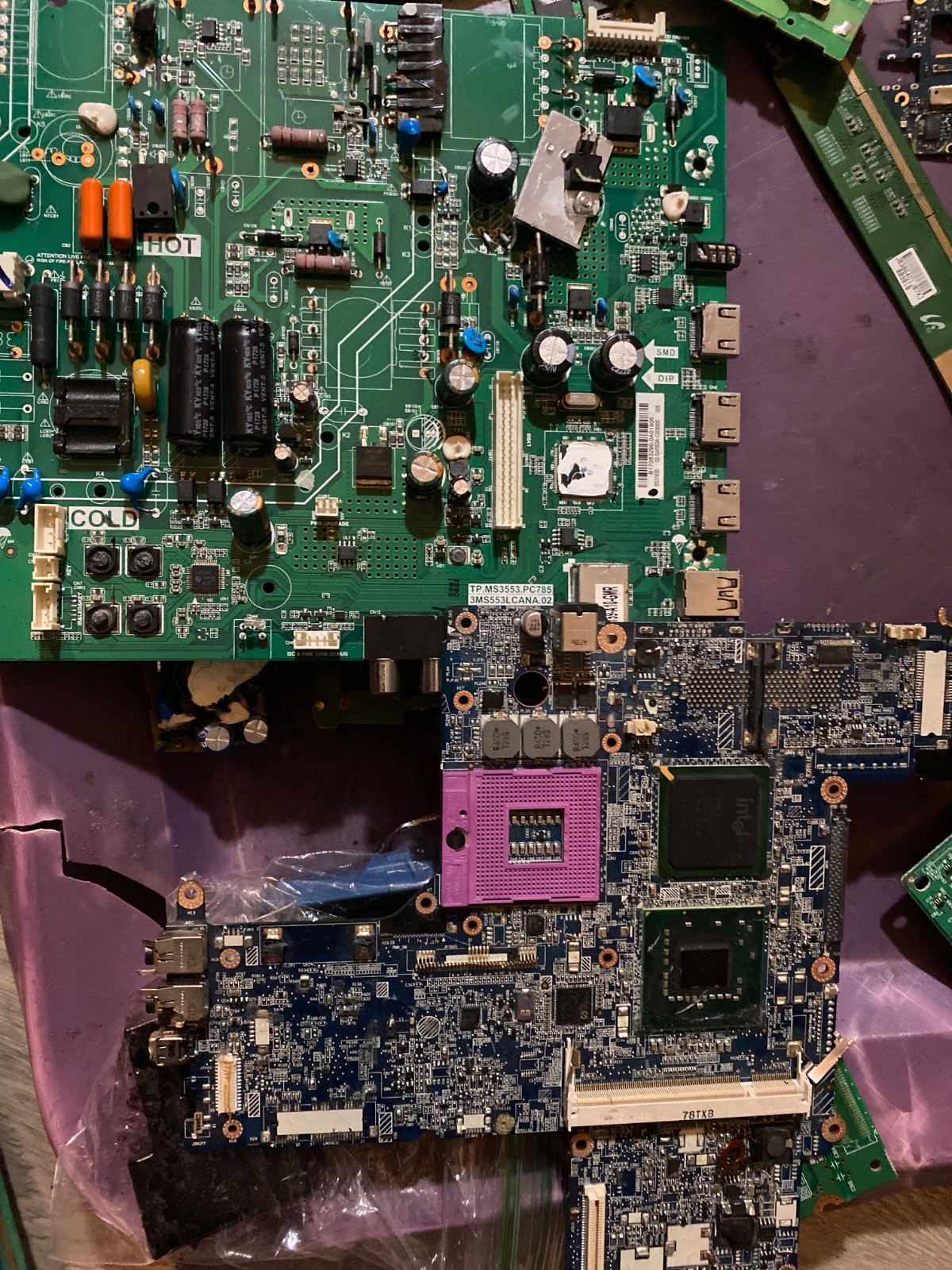 Scrap Circuit Boards Mixed Lot – TV Boards, Power Supply Boards For Parts