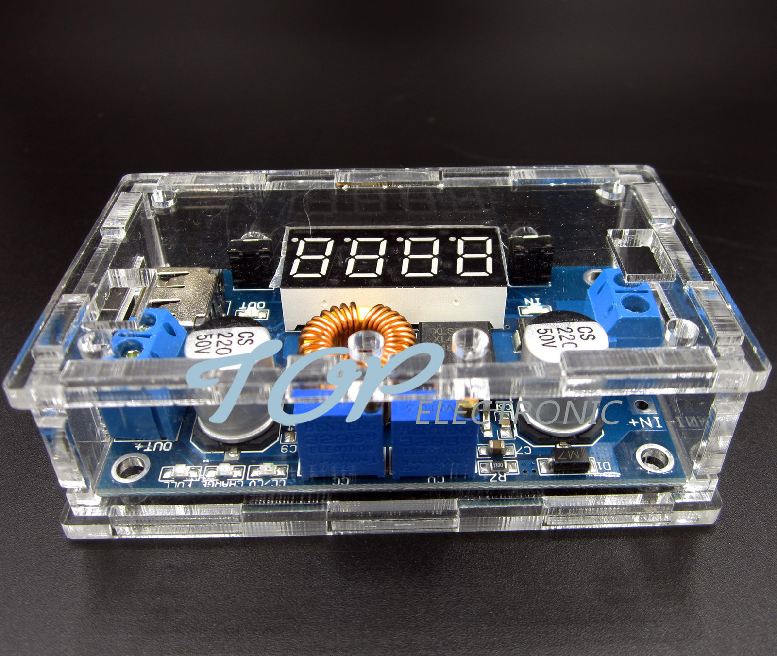 5A CC/CV W USB Voltmeter LED Drive Step down Lithium charger Power Module + CASE