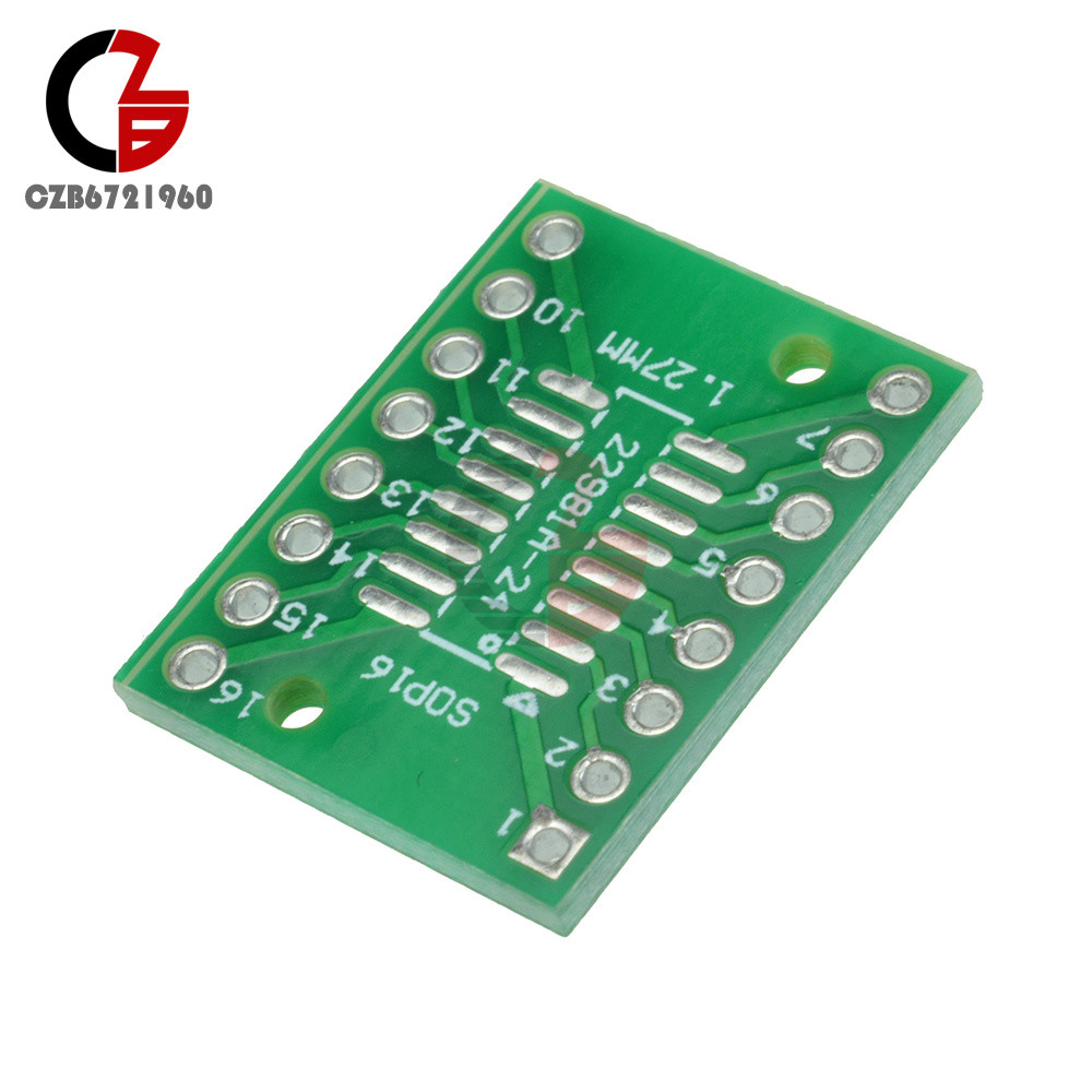 50PCS SOP16 SSOP16 TSSOP16 To DIP16 0.65/1.27mm IC Adapter PCB Board NEW