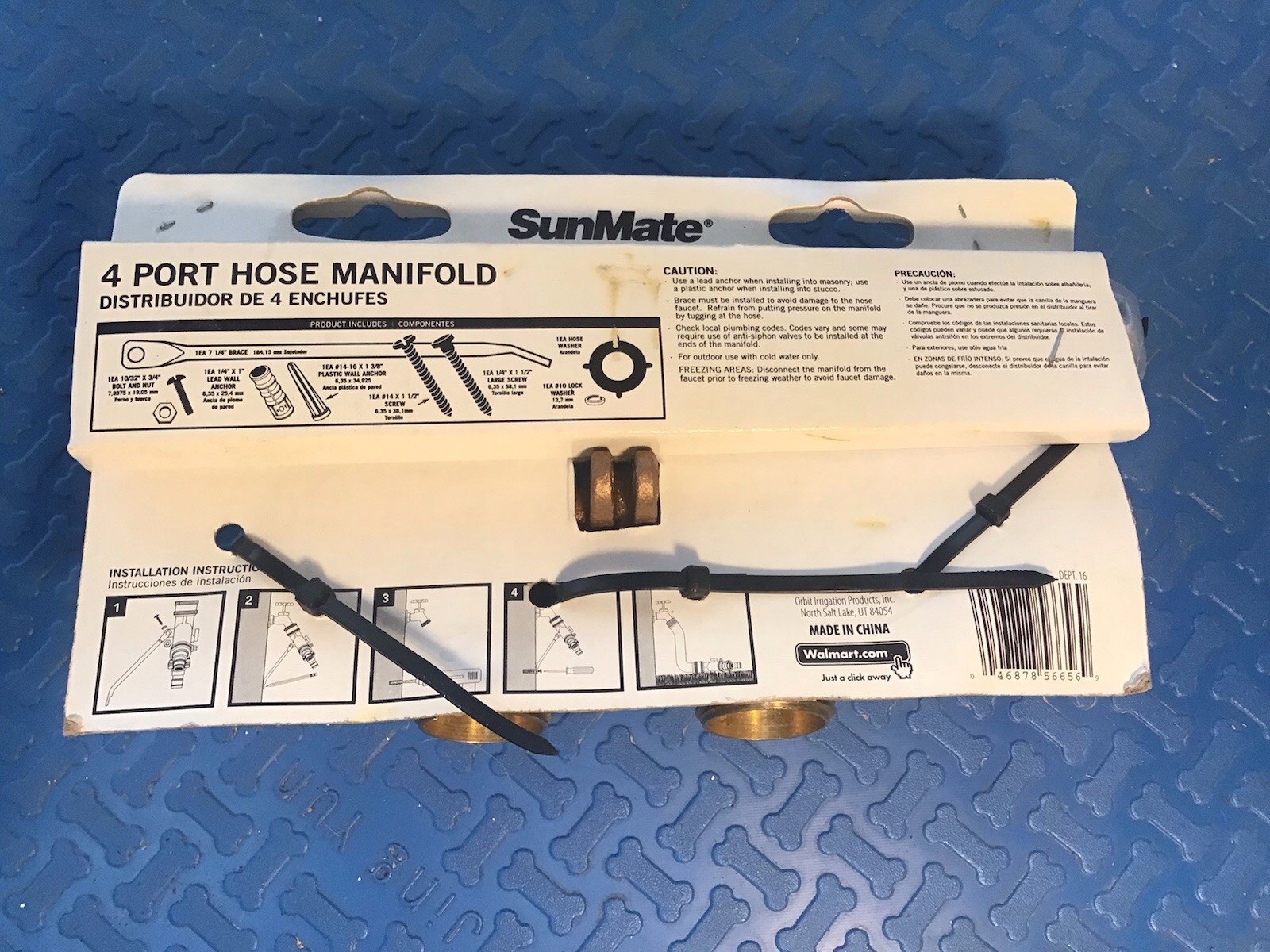 Orbit SunMate 56656 Brass Faucet 4-port Manifold NEW
