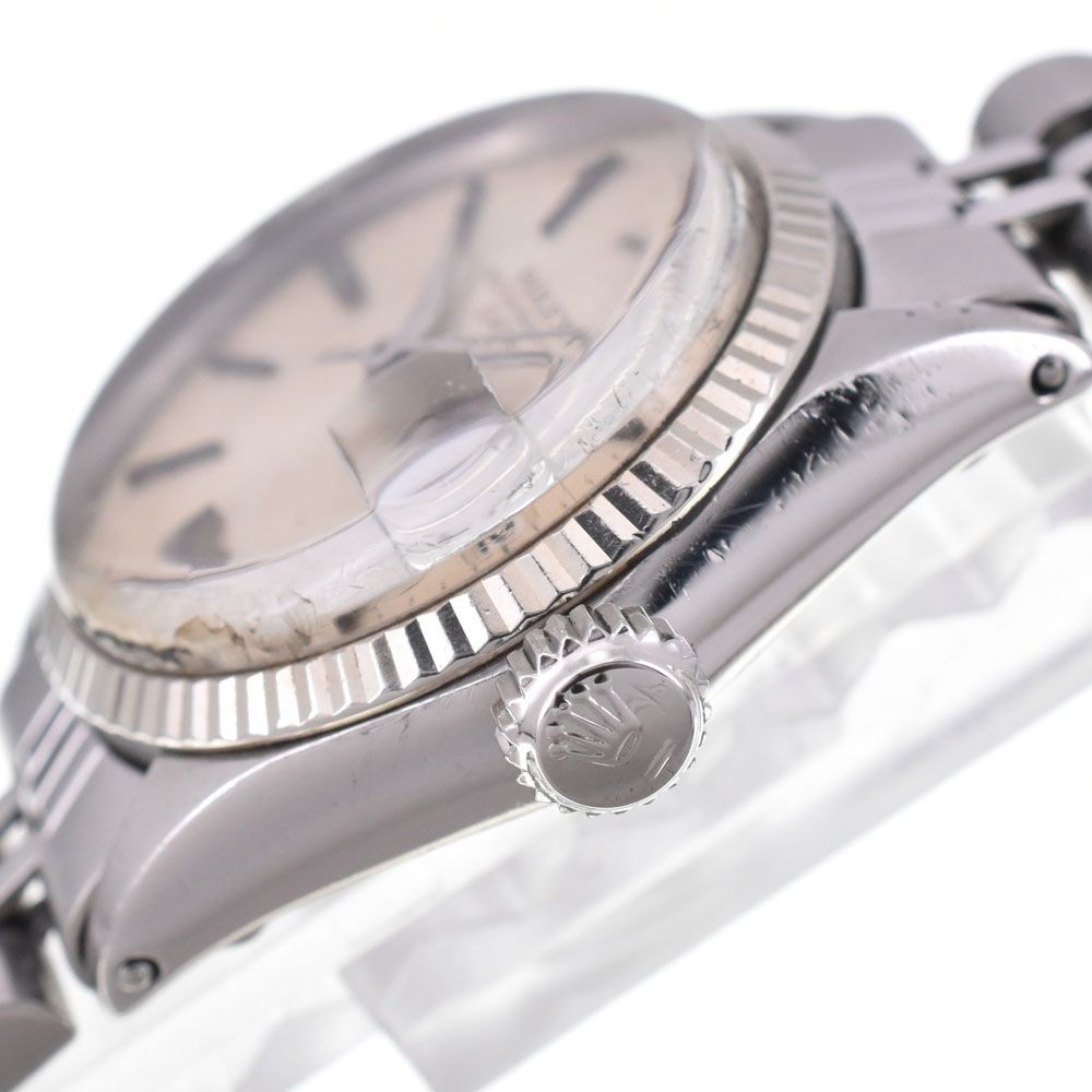 ROLEX Watch Oyster Perpetual Date 6517 Cal.1160 Automatic Silver Dial Women’s