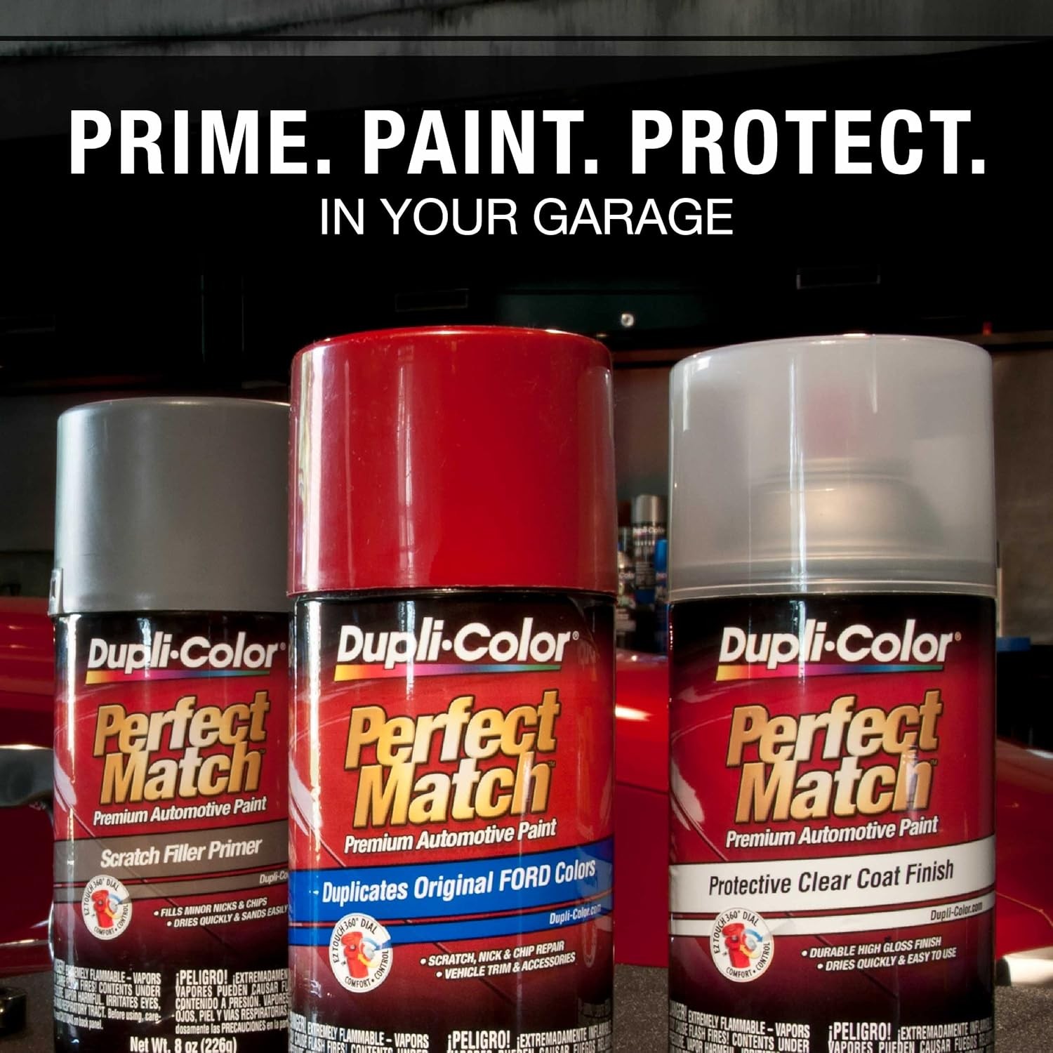 Dupli-Color EBFM03357 Perfect Match Automotive Spray, Ford Performance White, WB