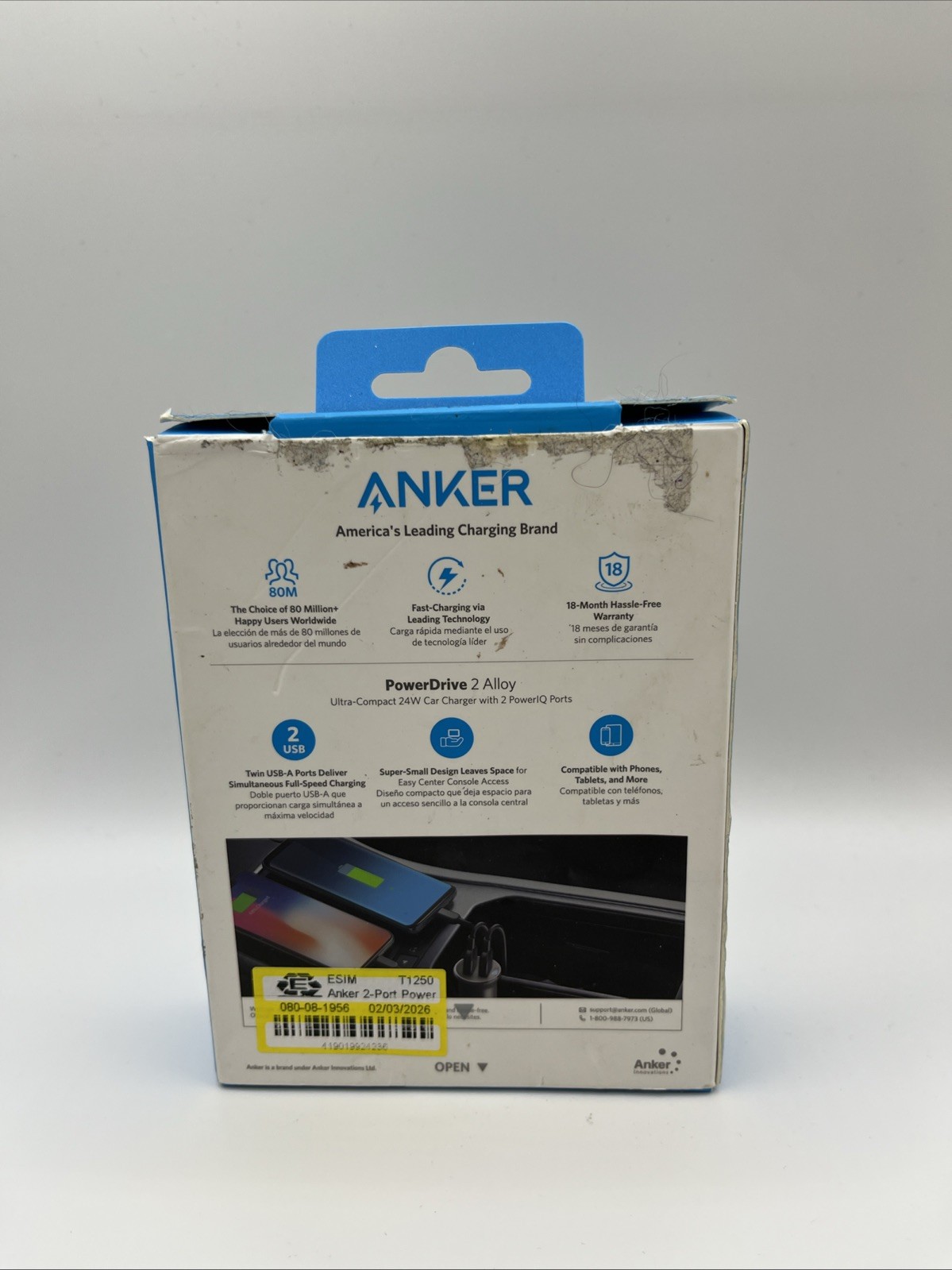 Anker 76625608 Car Charger – Silver