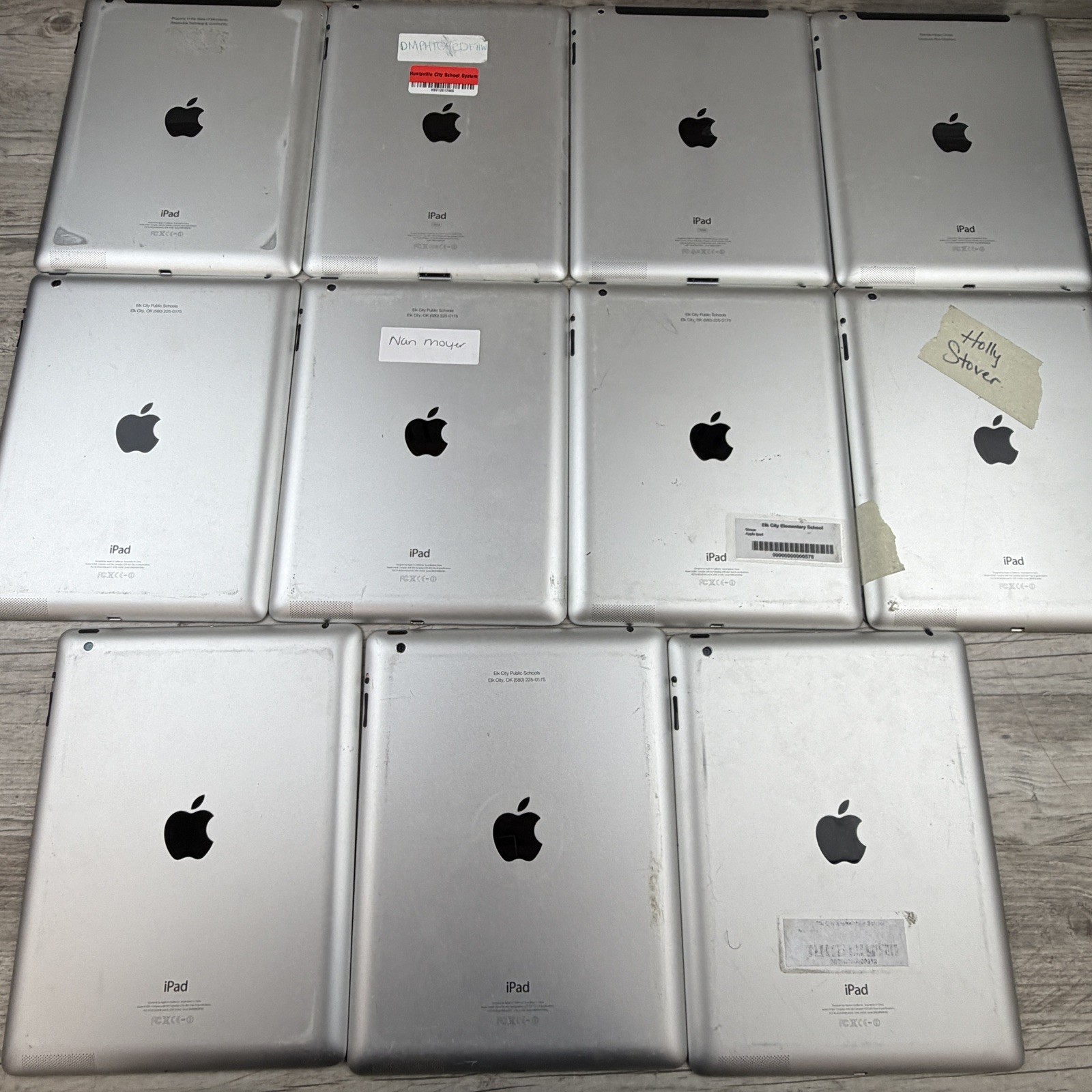 Lot Of 11 Apple iPads Models: A1458, A1459, A1460 And A1395 **Repair Parts Only