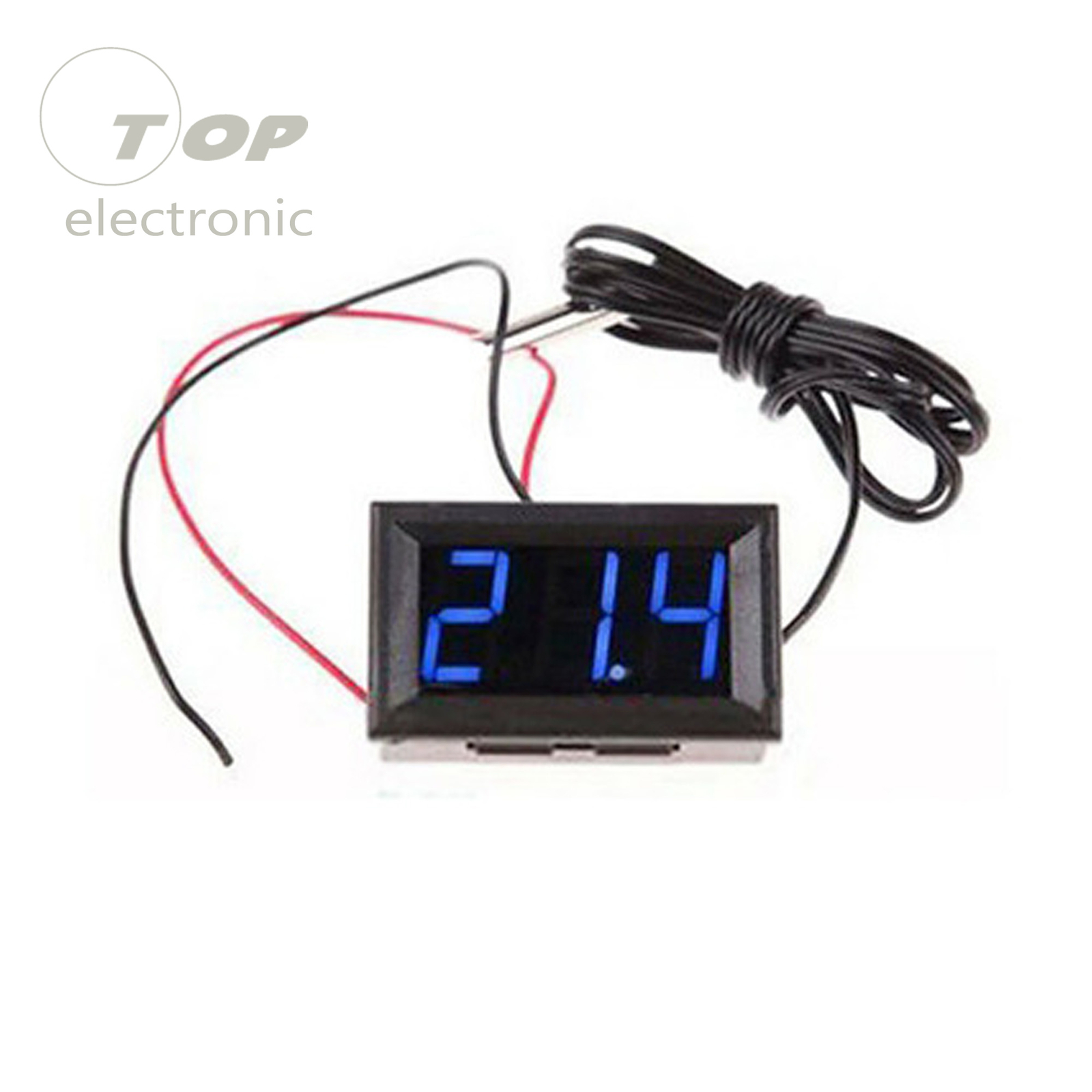 Digital LED Thermometer DC 12V -50 to 110℃ Car Temperature Monitor Meter Blue