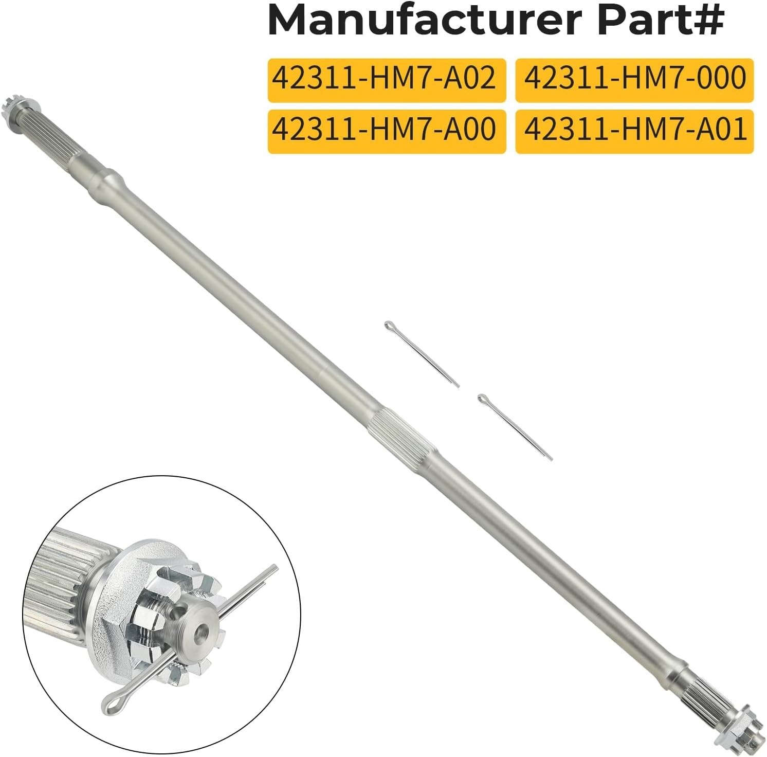 M MATI Rear Axle Shaft for Honda Foreman 400 TRX400FW TRX450FM TRX450FE S ES …