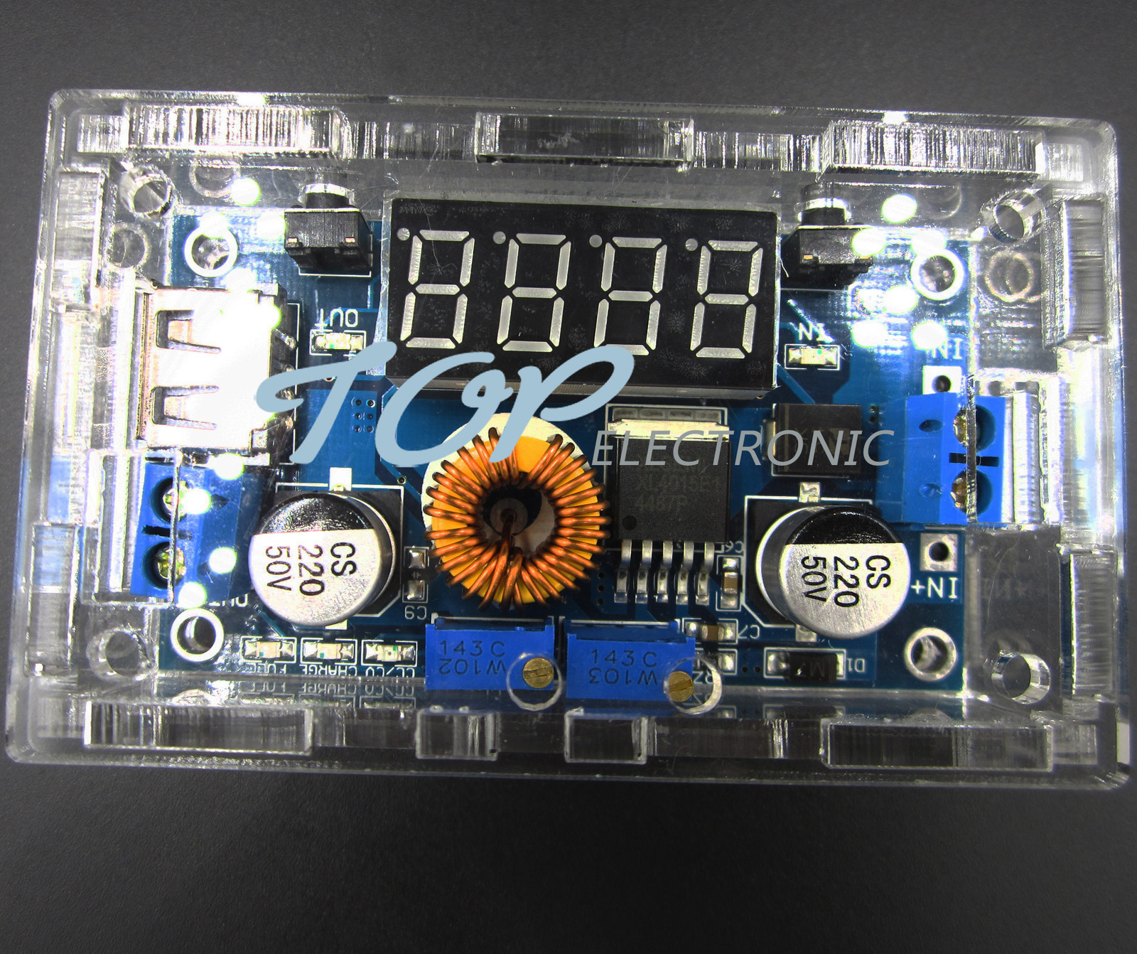 5A CC/CV W USB Voltmeter LED Drive Step down Lithium charger Power Module + CASE