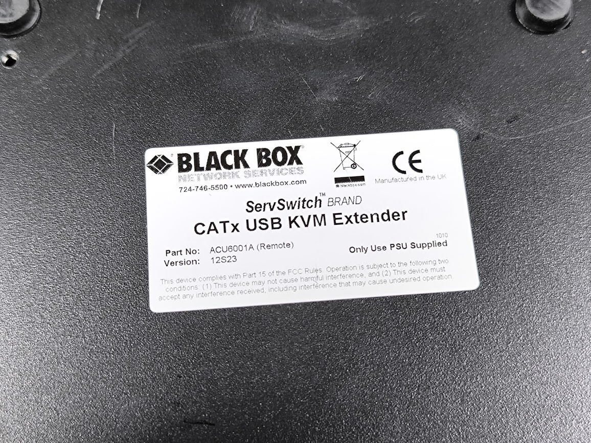 Black Box ServSwitch CATx KVM Extender – Used, Working Condition