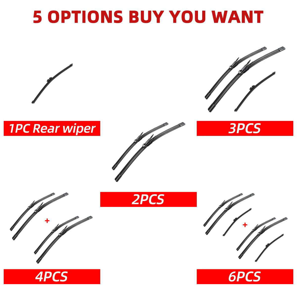 Wiper Blades Set For Ford Explorer 2011-2017 26 22 11 Front Rear