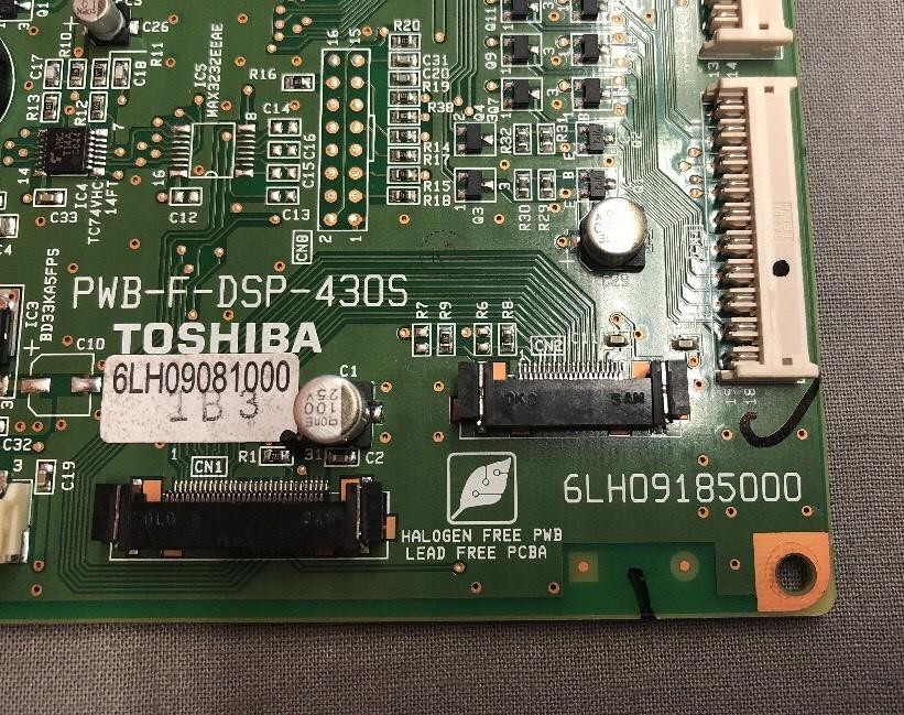 TOSHIBA PWB-F-DSP-430S PRINTED CIRCUIT BOARD 6LH09081000 6LH09185000