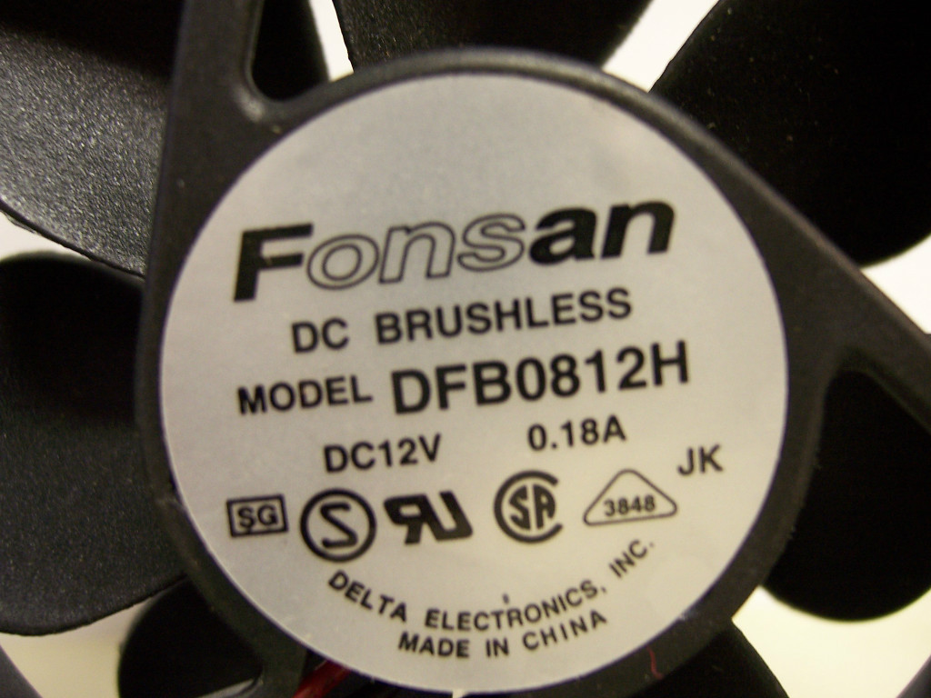FONSAN 12V DC .18a BRUSHLESS computer FAN DFB0812H 12 V VOLT 3″ delta