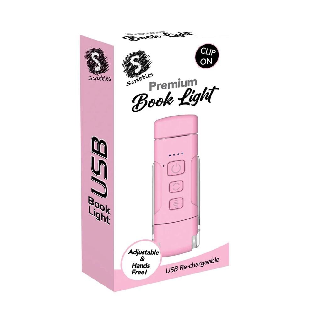 Scribbles Stationery USB Book Light (Pink)