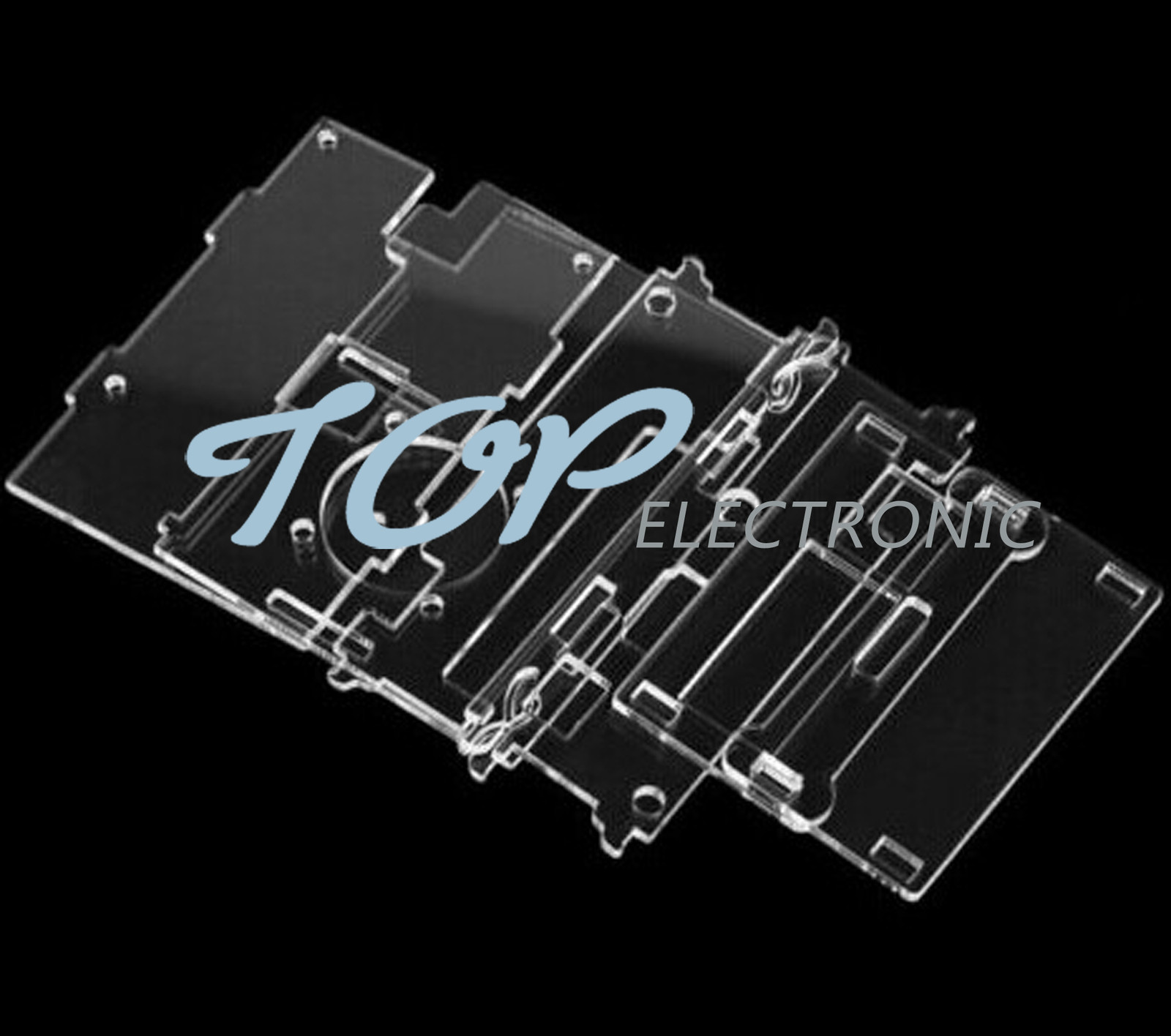 Transparent Clear Case Enclosure Box + Cooling Fan for Raspberry Pi 2 UL M197