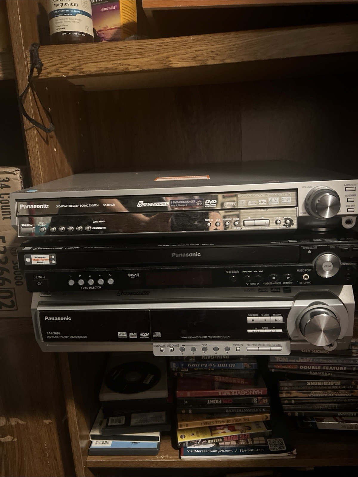Panasonic SA-HT650 SA-HT920 DVD Home Theater Sound System 5 Disc Changer Audio