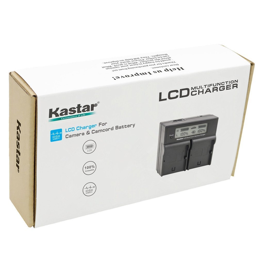 LPE6 Battery&LCD Dual Charger for Canon EOS 6D,7D,7D Mark II,60D, 60Da, 70D,XC10