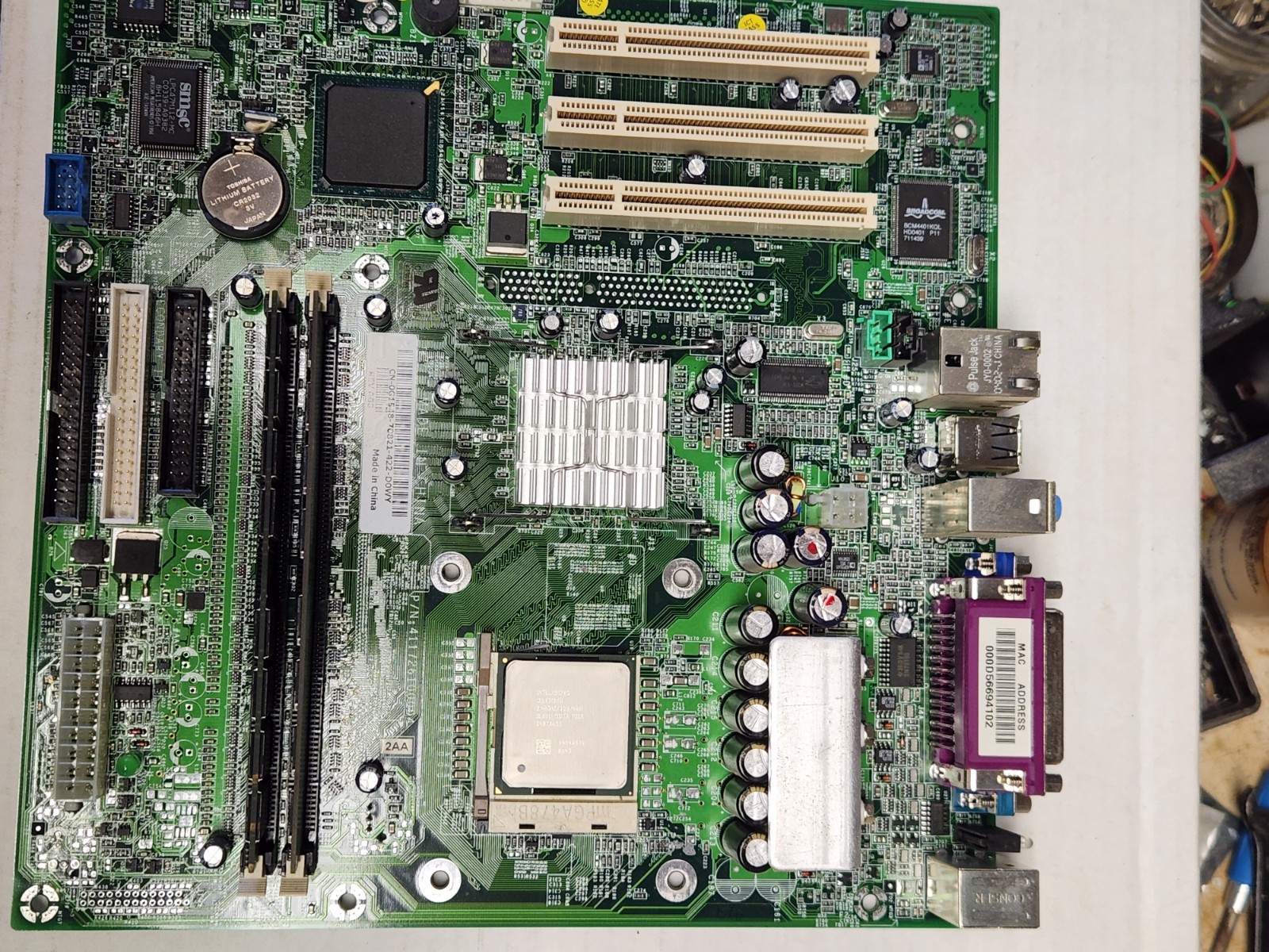 Dell Dimension 2400 411726100004 0G1548 Motherboard W/ram,& CPU