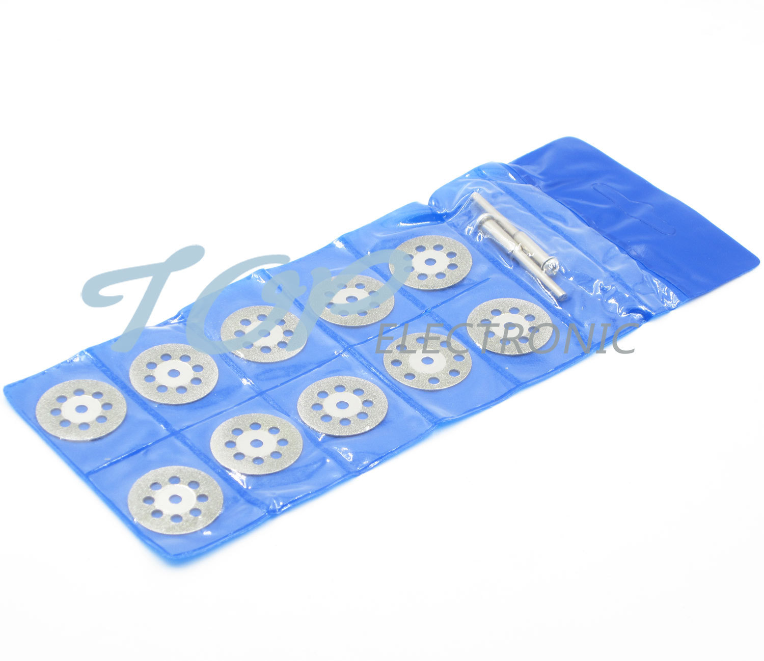 10PCS Mini 22mm Vented Rotary Diamond Cutting Disks+Mandrel Dremel Tools DIY