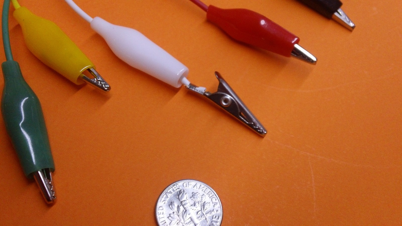 5 X – 18″ DOUBLE end ALLIGATOR clips wire cords with alligator clips on the end