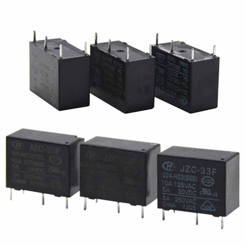 2PCS HongFa Relay JZC-33F 005-HS3(555) 012-HS3(555) 024-HS3(555) 10A 4Pins Relay
