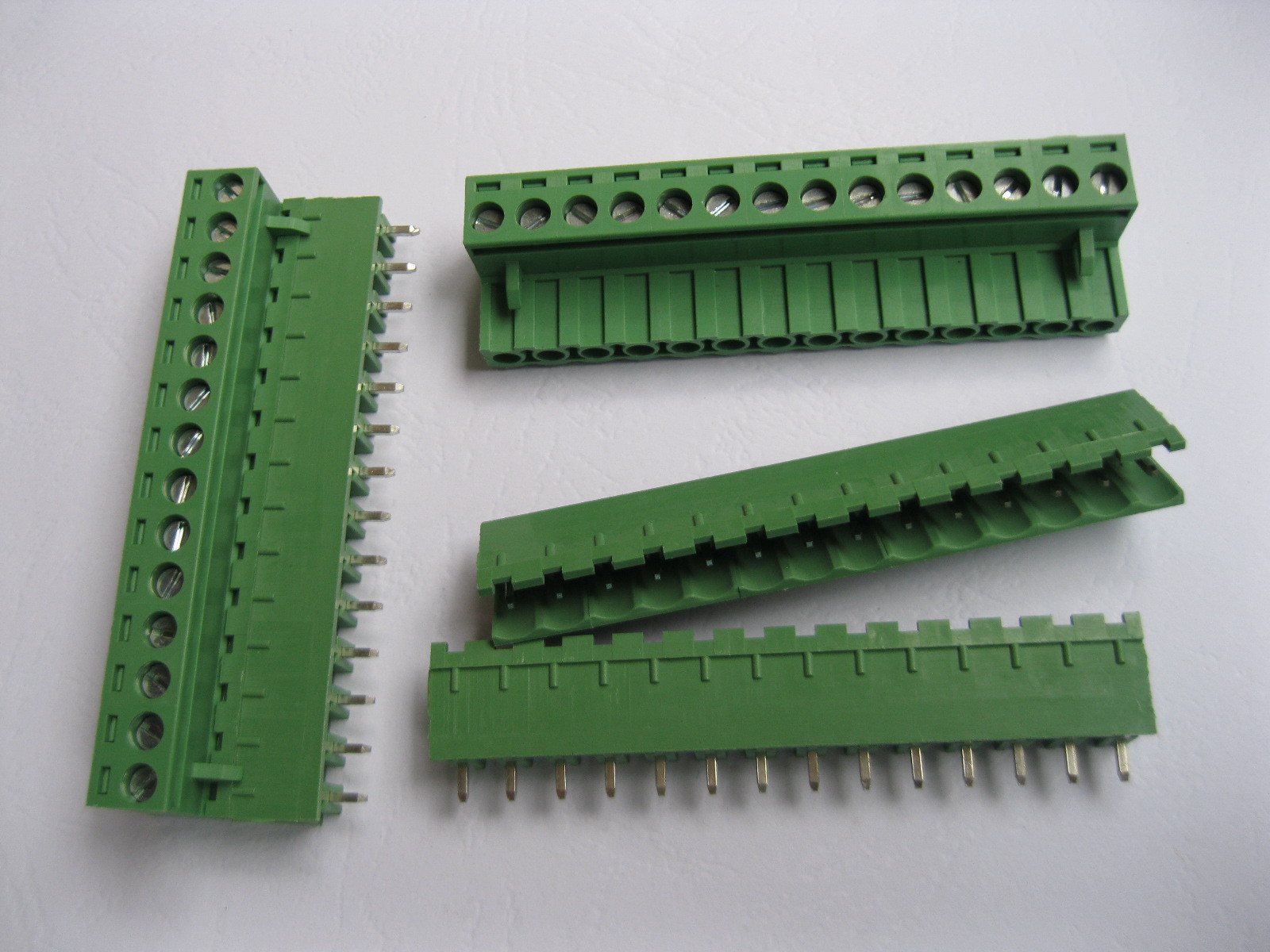 6 pcs 14 pin/way 5.08mm Screw Terminal Block Connector Green Pluggable Type New