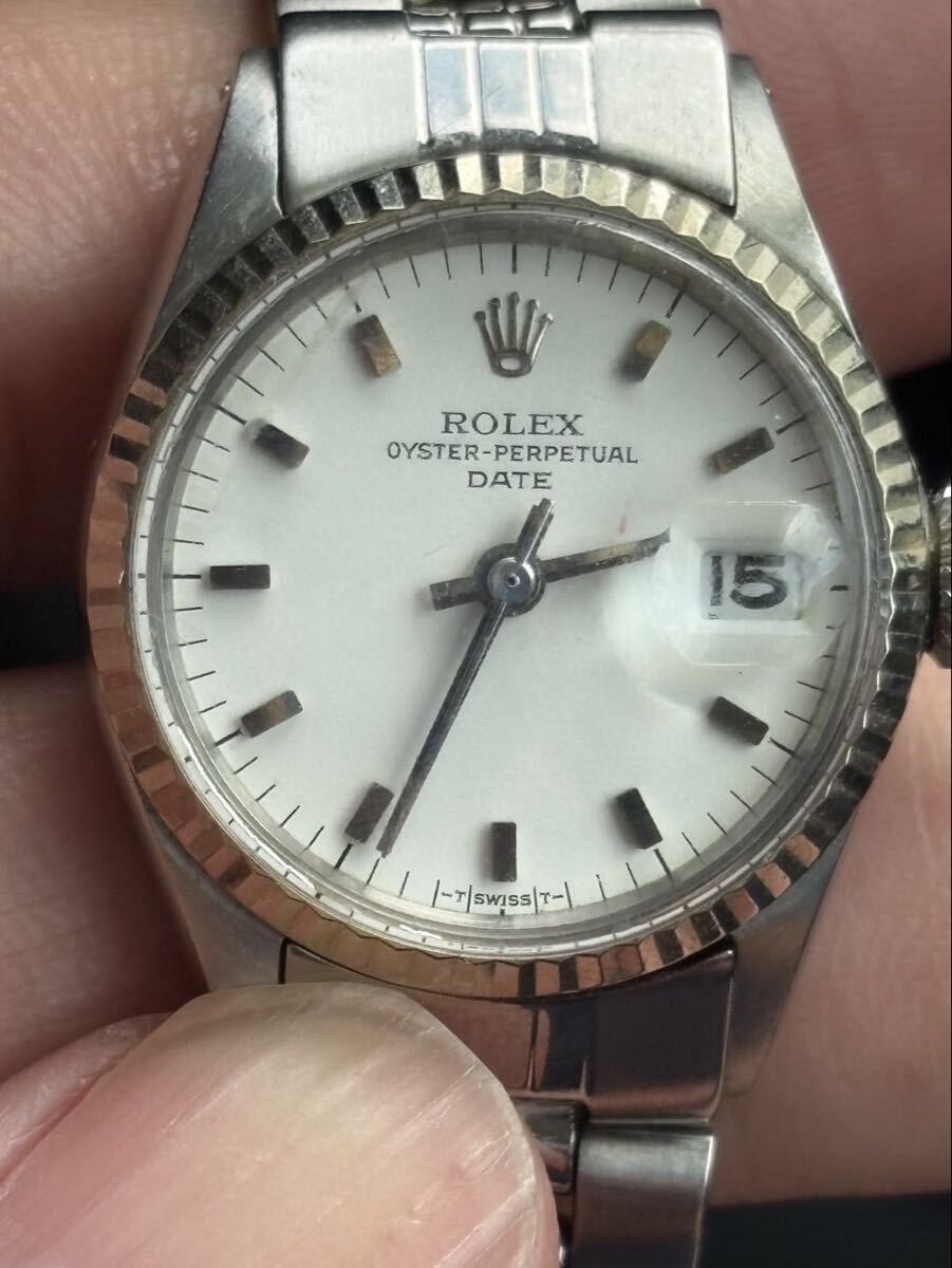 ROLEX Watch Oyster Perpetual 6517 Date Automatic Stainless Steel Silver Women’s