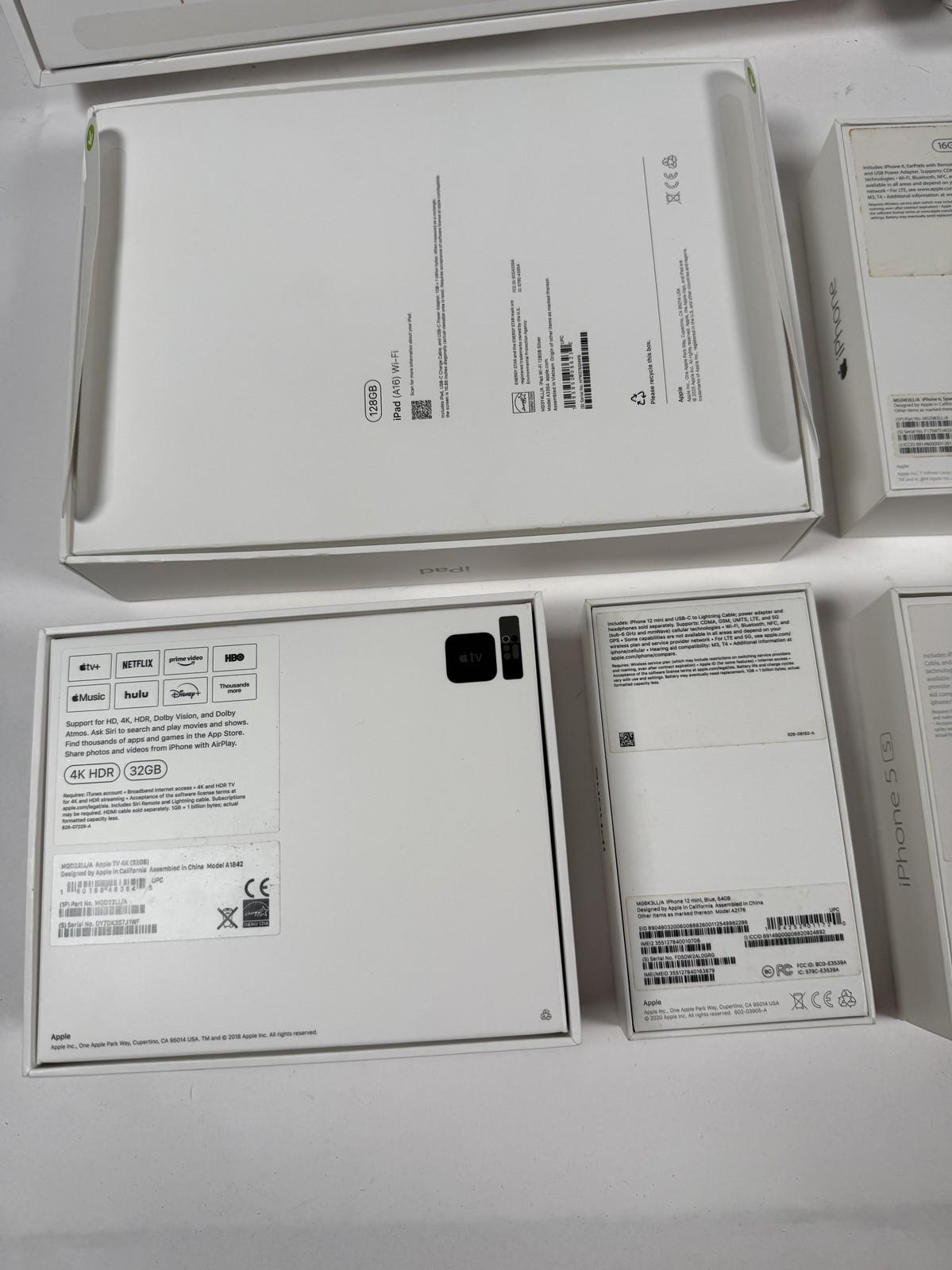 Apple Lot Empty Boxes Only IPhone IPad MacBook Air Apple TV 4K Set Mixed 14