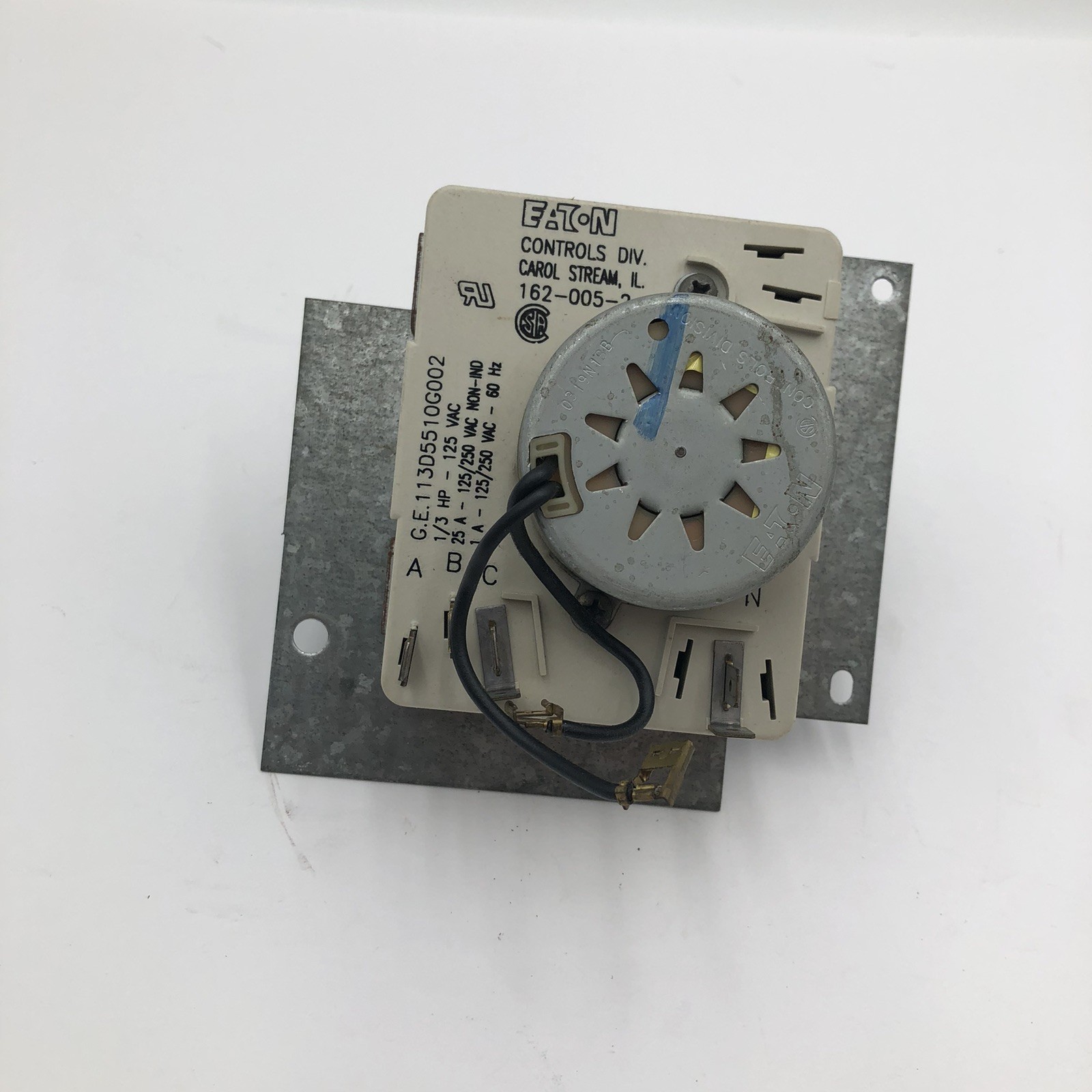 GE Dryer Timer Assembly 113D5510G002 w/ Knob Tested Working GE Timer Used