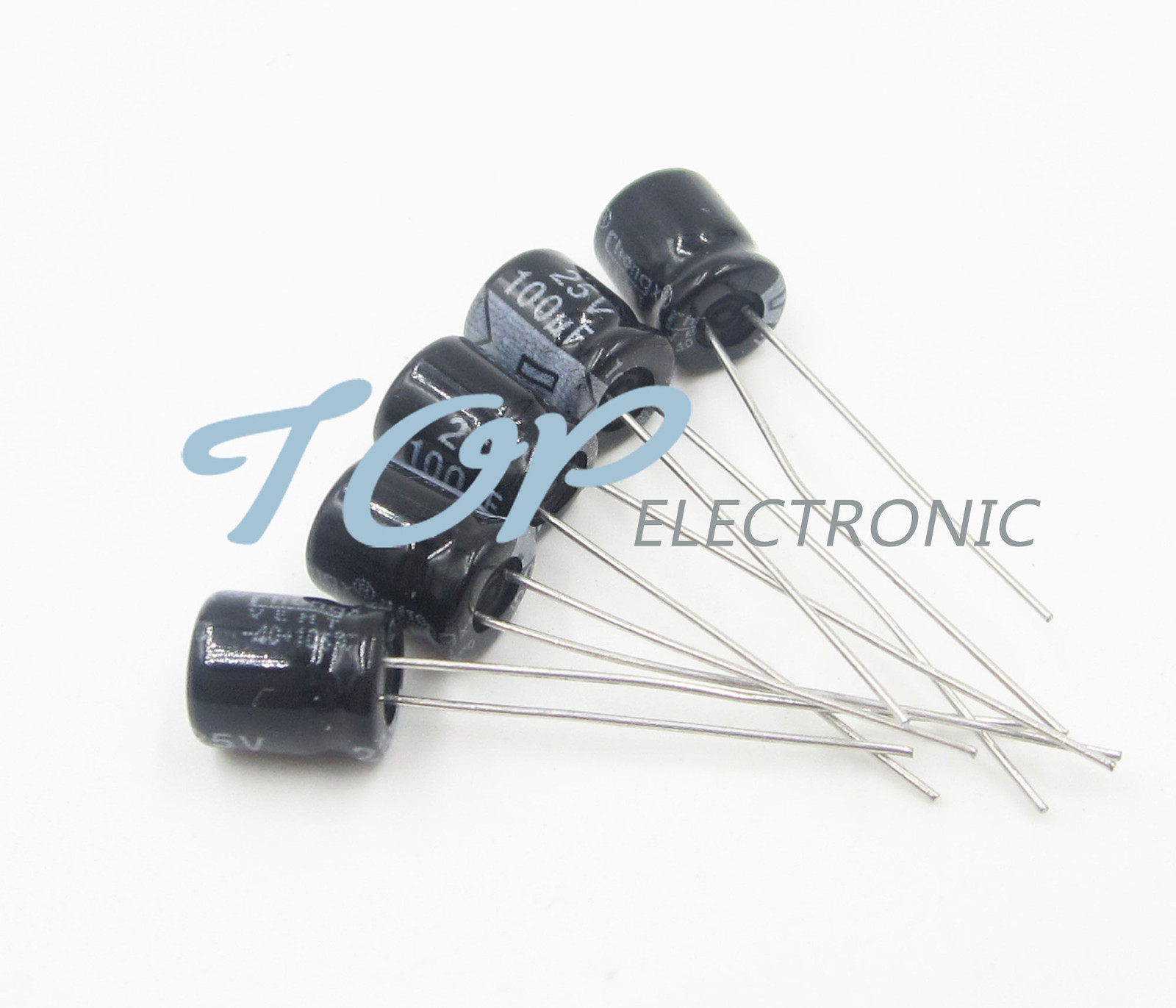 100PCS 100uF 25V Electrolytic Capacitor 105°C 6.3x7mm NEW