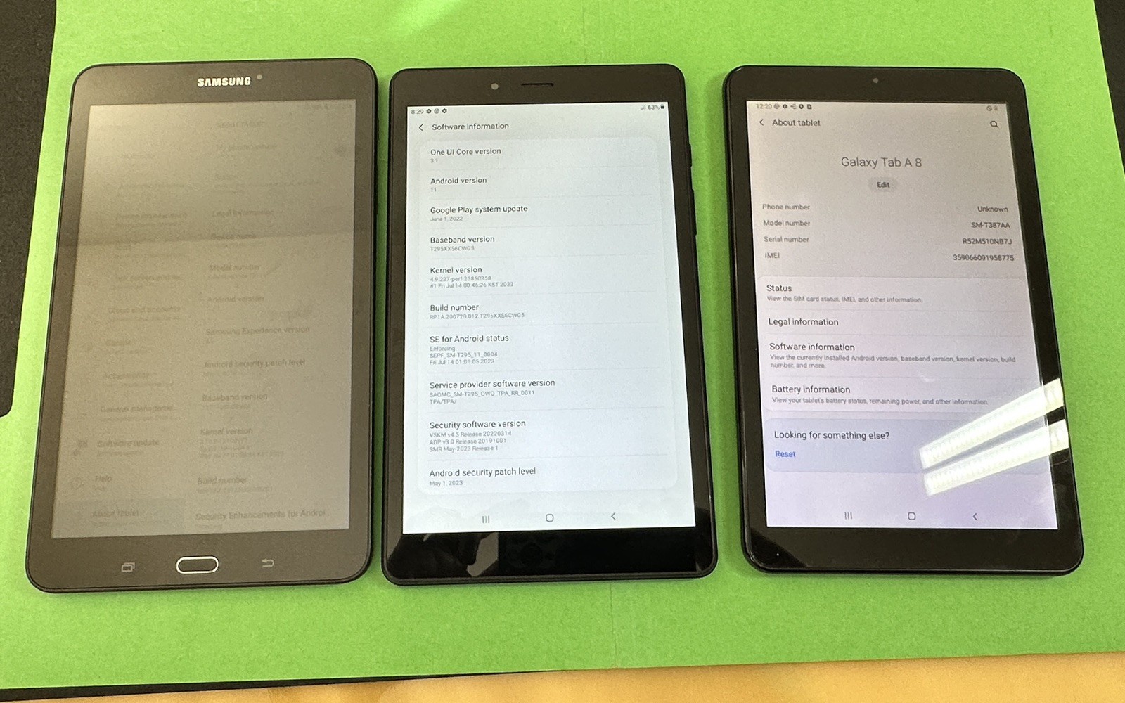 Samsung Galaxy Tab A 8” WiFi 4G LTE Tablets Lot of 3 w/ 3 Chargers
