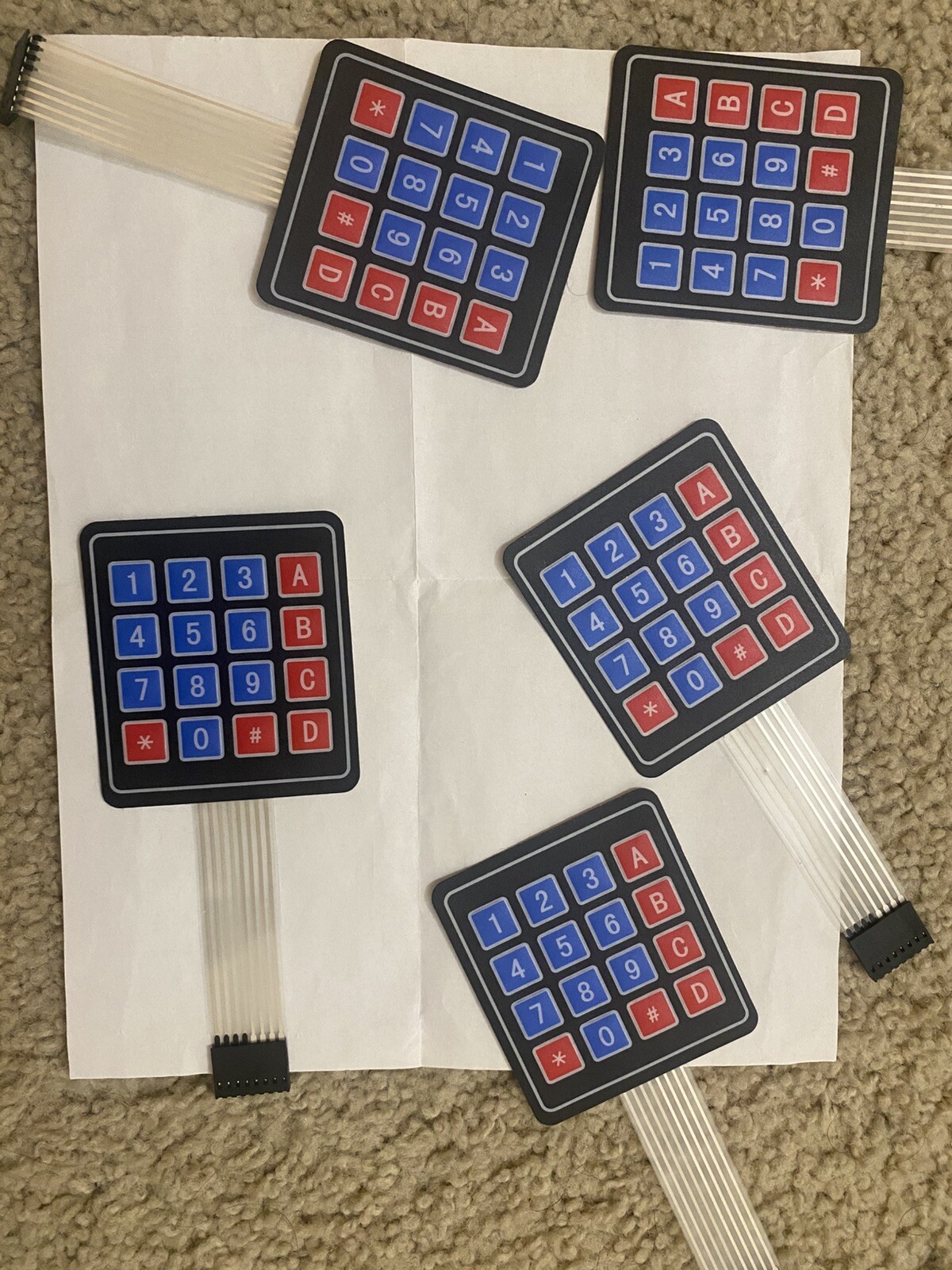 Matrix Keypad 5 Nos And LCD Screens 4 Nos
