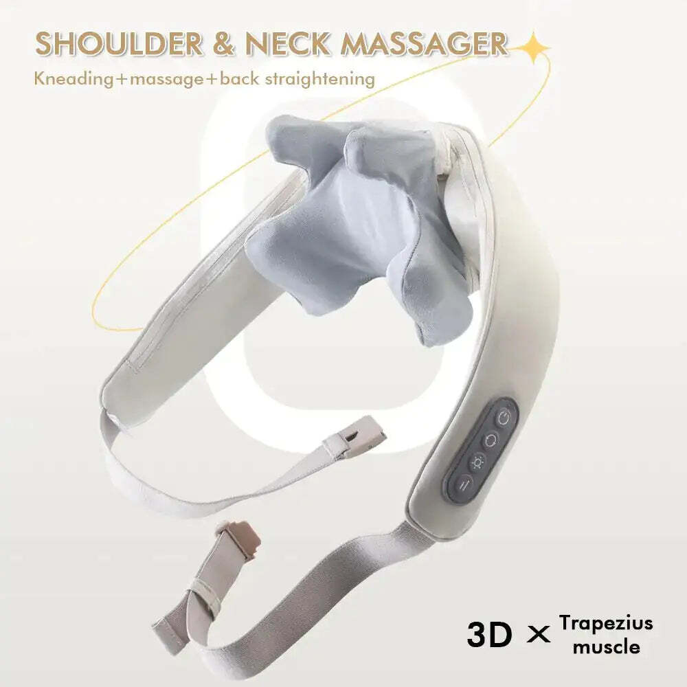 Shiatsu Back Neck and Shoulder Massager with Heat Deep Tissue 3D Kneading Pillow