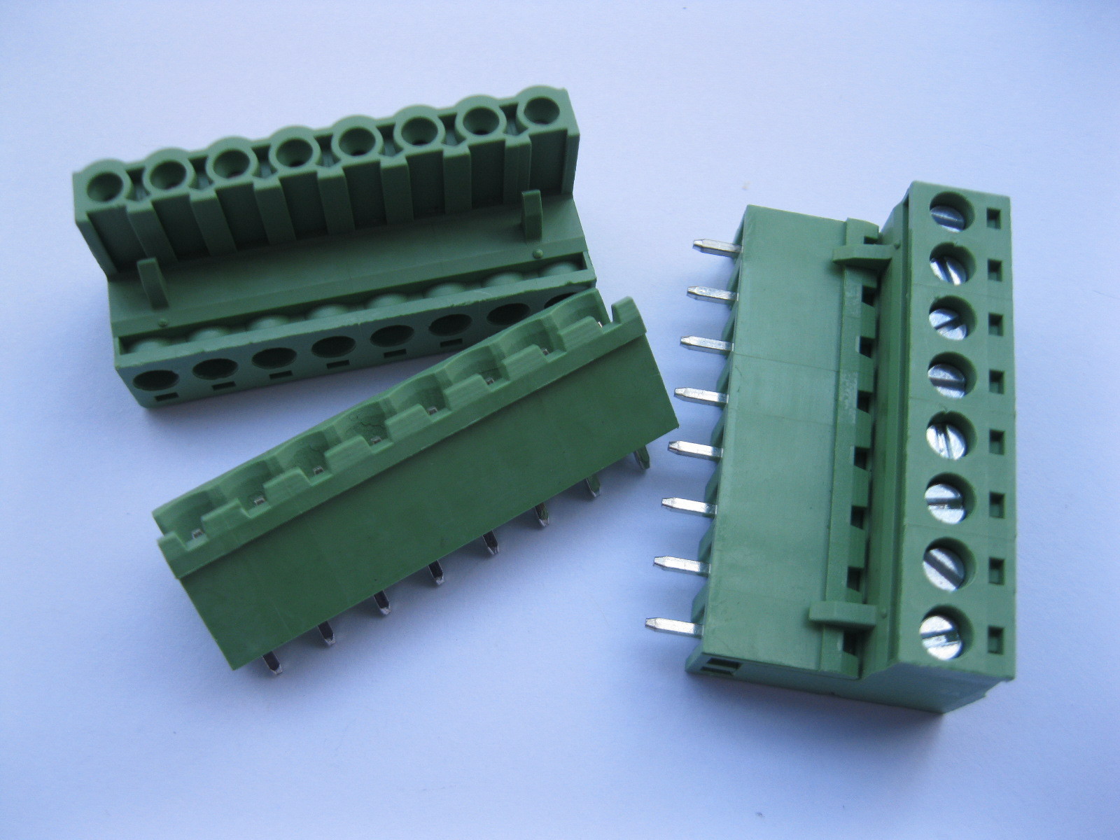 120 pcs 5.08mm Straight 8 pin Screw Terminal Block Connector Pluggable Green New